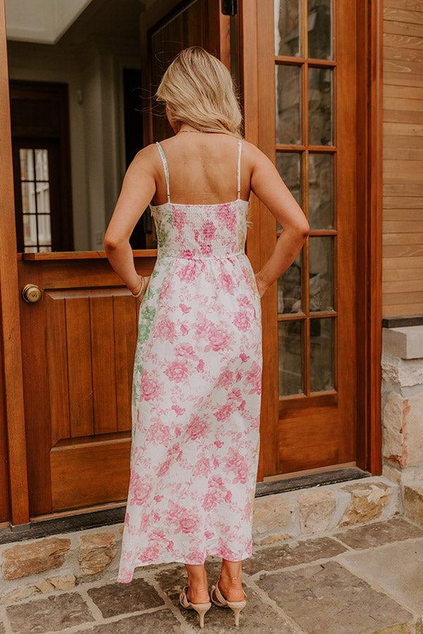 Loving Gaze Floral Color Block Maxi Dress Product Image