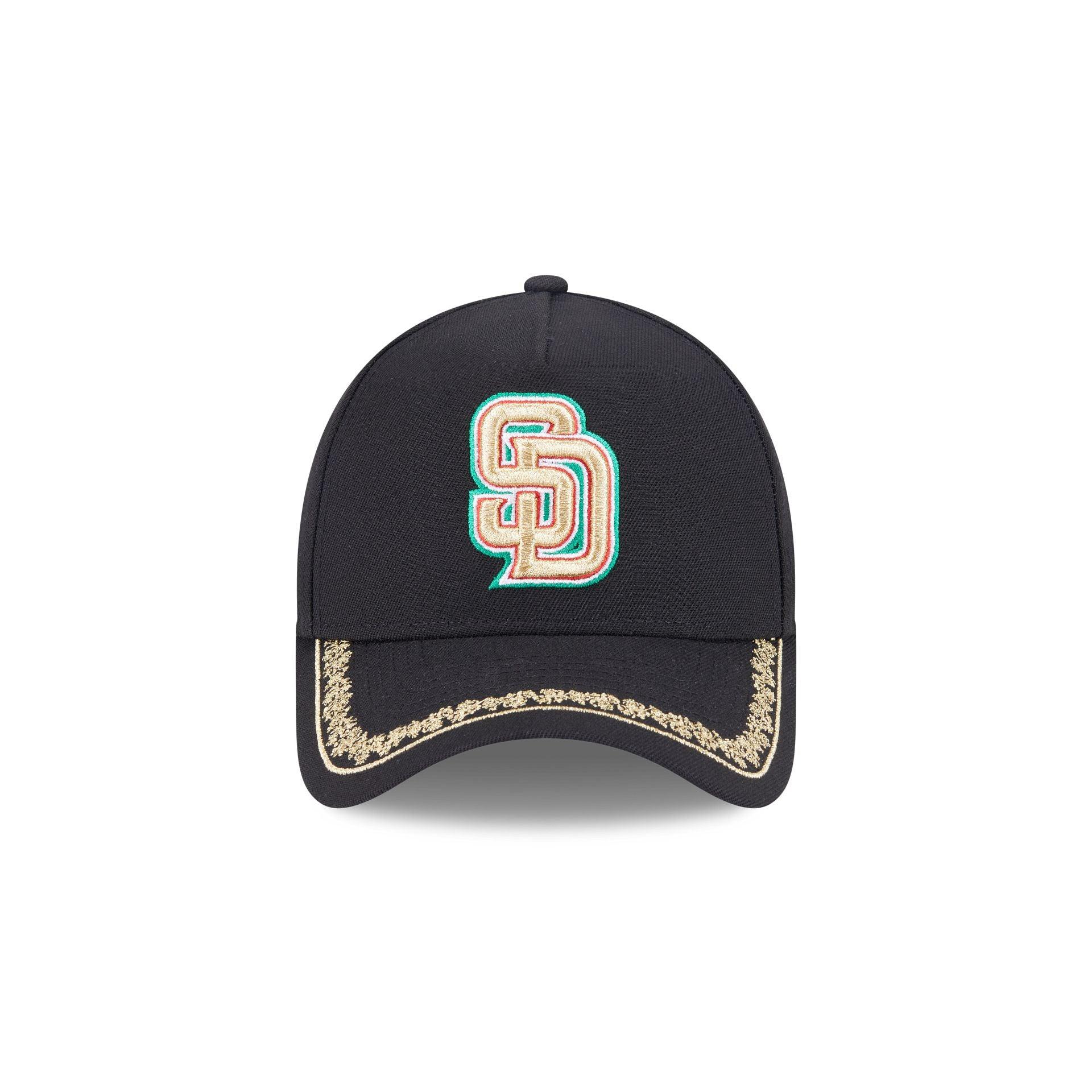 San Diego Padres Ornate Visor 9FORTY A-Frame Snapback Hat Male Product Image