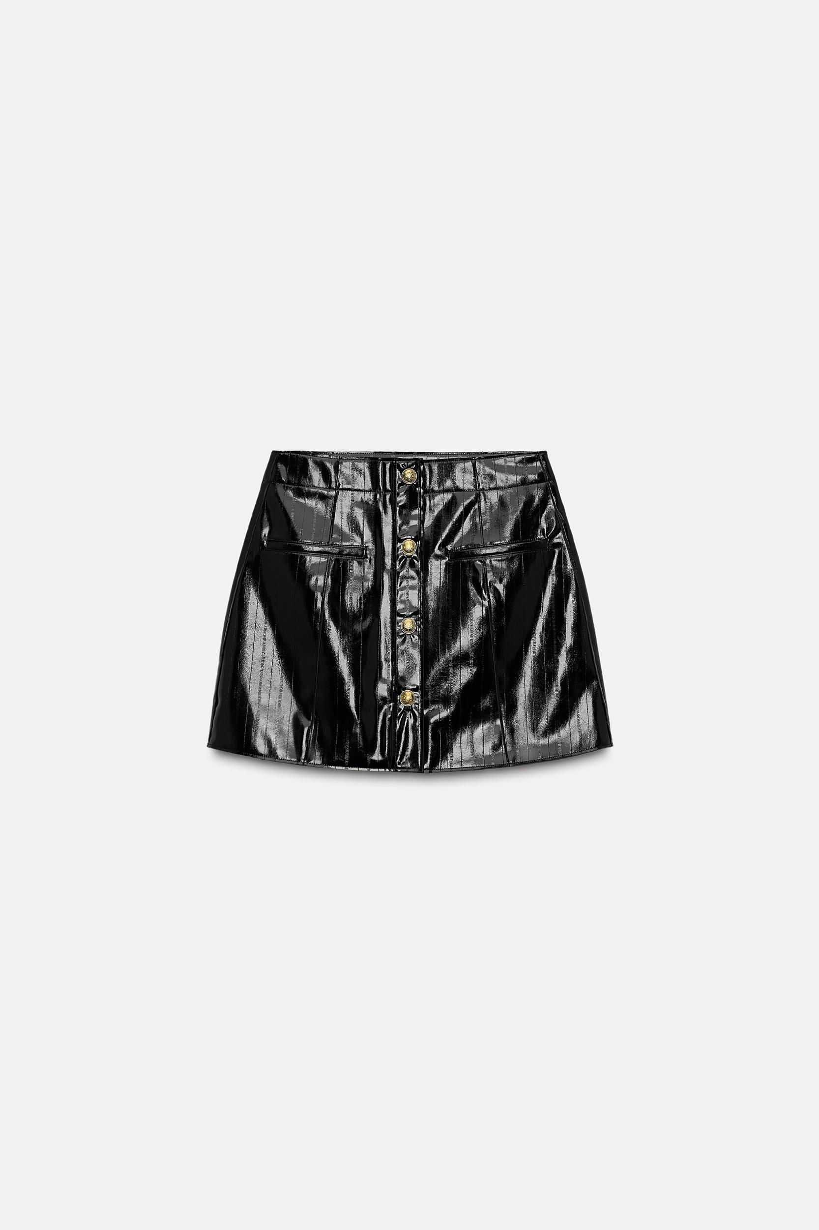ZW COLLECTION FAUX LEATHER SHORT SKIRT Product Image