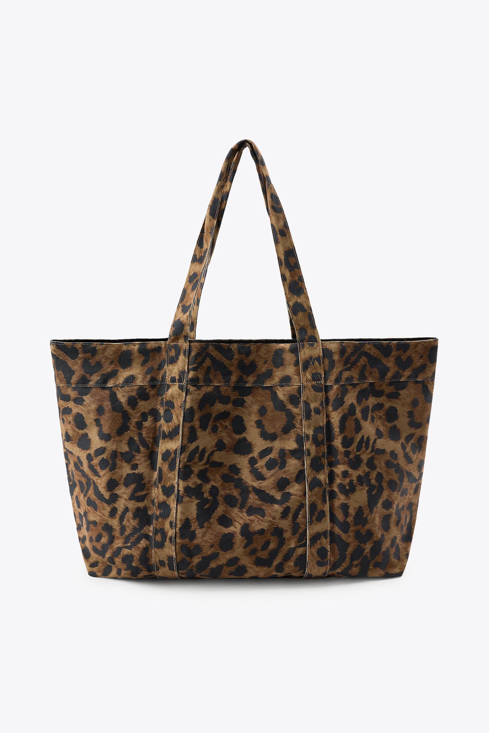 ANIMAL PRINT TWILL MAXI TOTE BAG Product Image