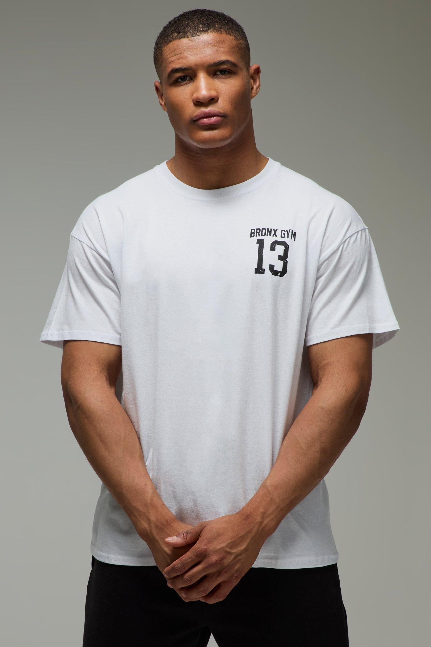 MAN Active Bronx Gym Oversized T-Shirt | boohooMAN USA Product Image