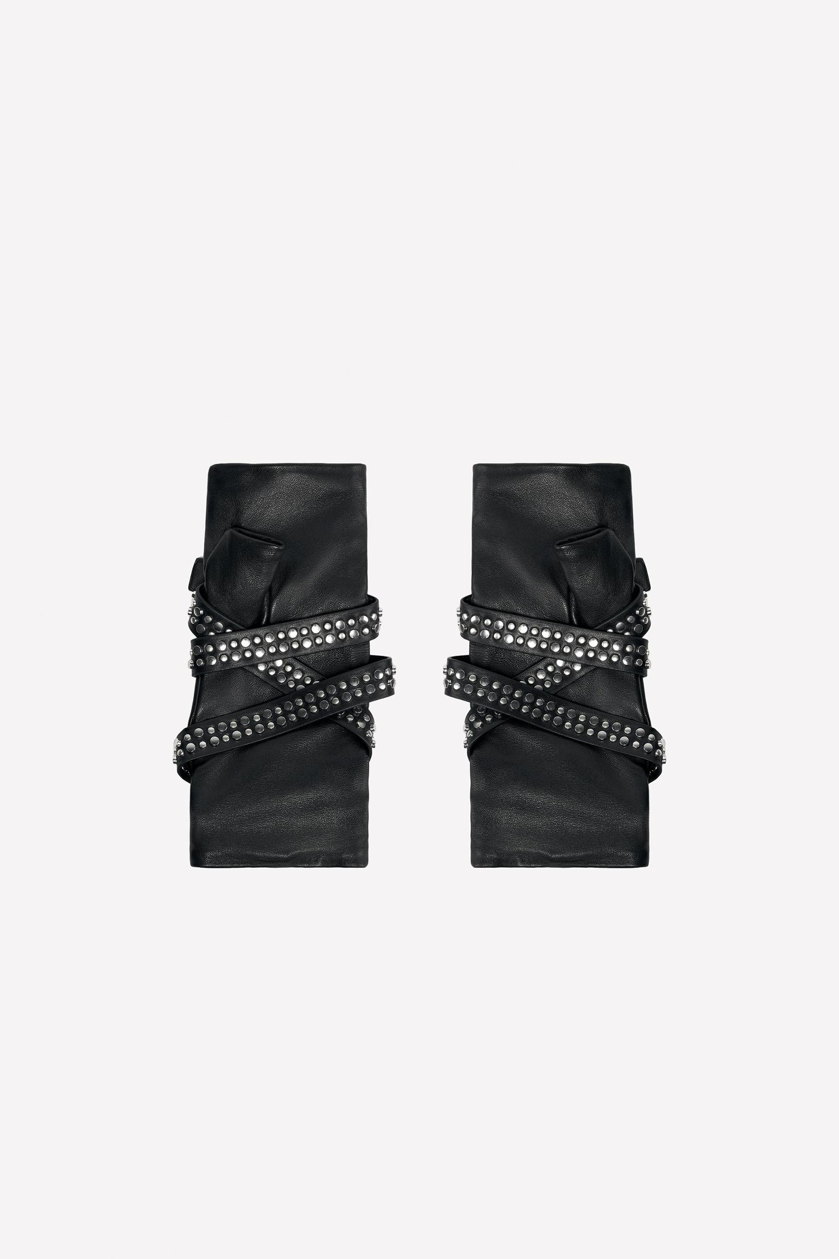 LEATHER MITTENS WITH BELT AND STUDS LUDOVIC DE SAINT SERNIN x ZARA Product Image