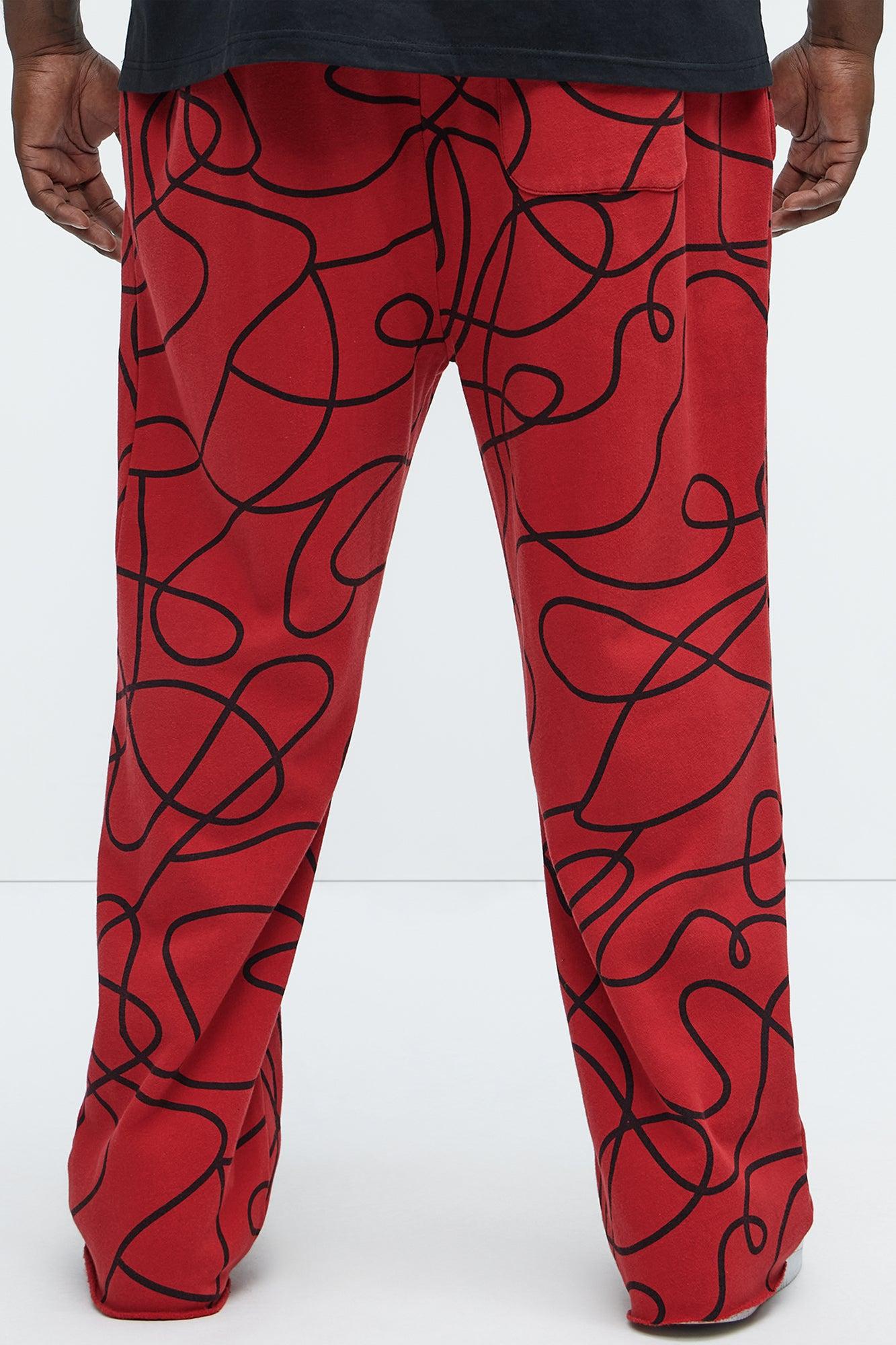 Tyson Selfmade Straight Sweatpants - Red Product Image