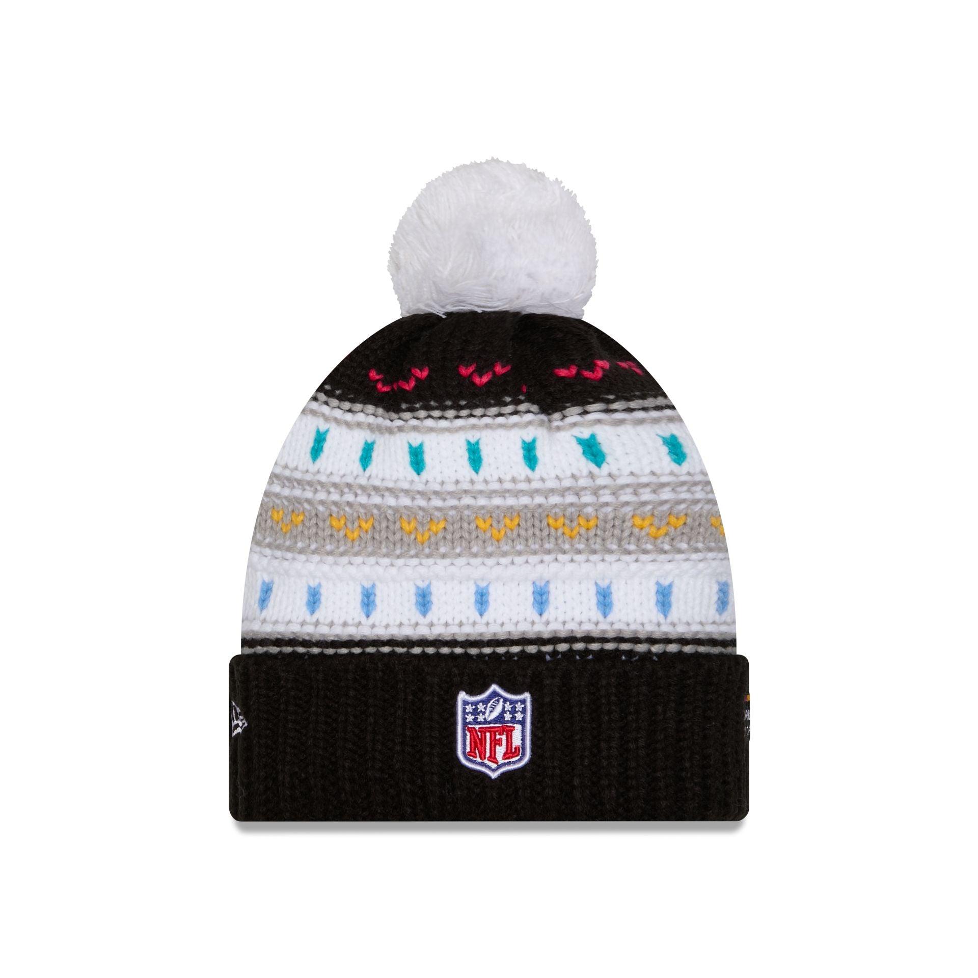 Minnesota Vikings 2025 Crucial Catch Women's Pom Knit Hat Female Product Image