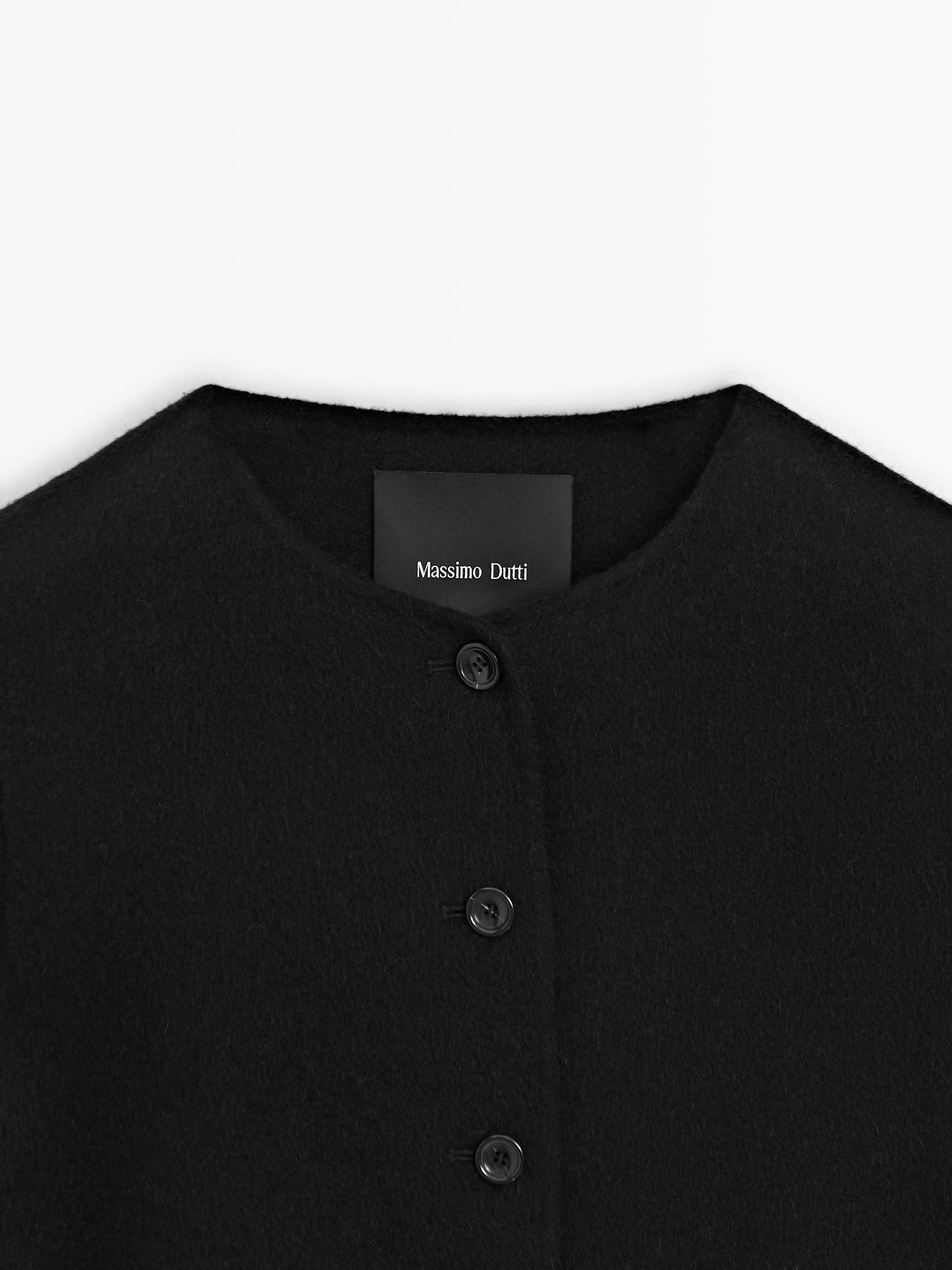 Short wool blend jacket Product Image