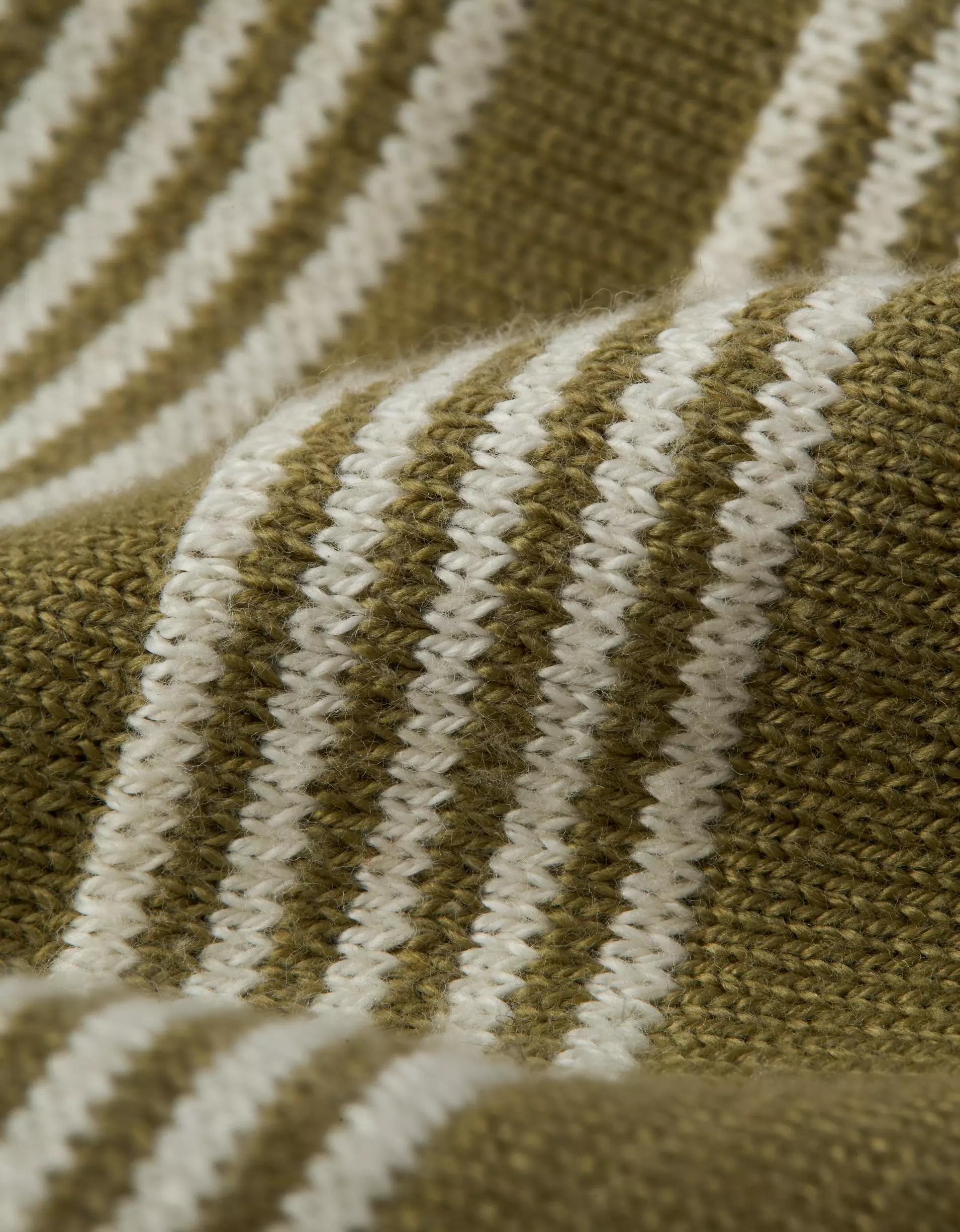 AE Weekend Button-Up Striped Sweater Polo Shirt Product Image