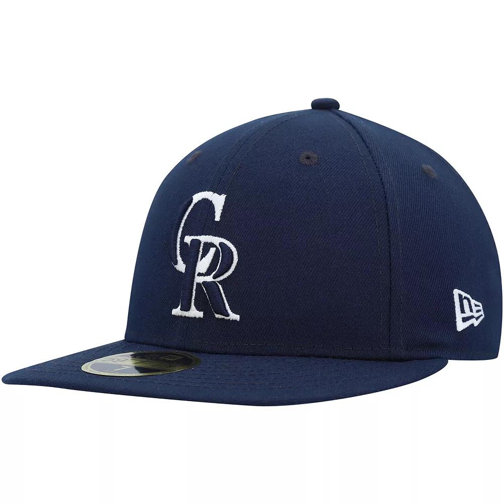 Men's New Era Navy Colorado Rockies Oceanside Low Profile 59FIFTY Fitted Hat, Size: 7 1/2, Blue Product Image