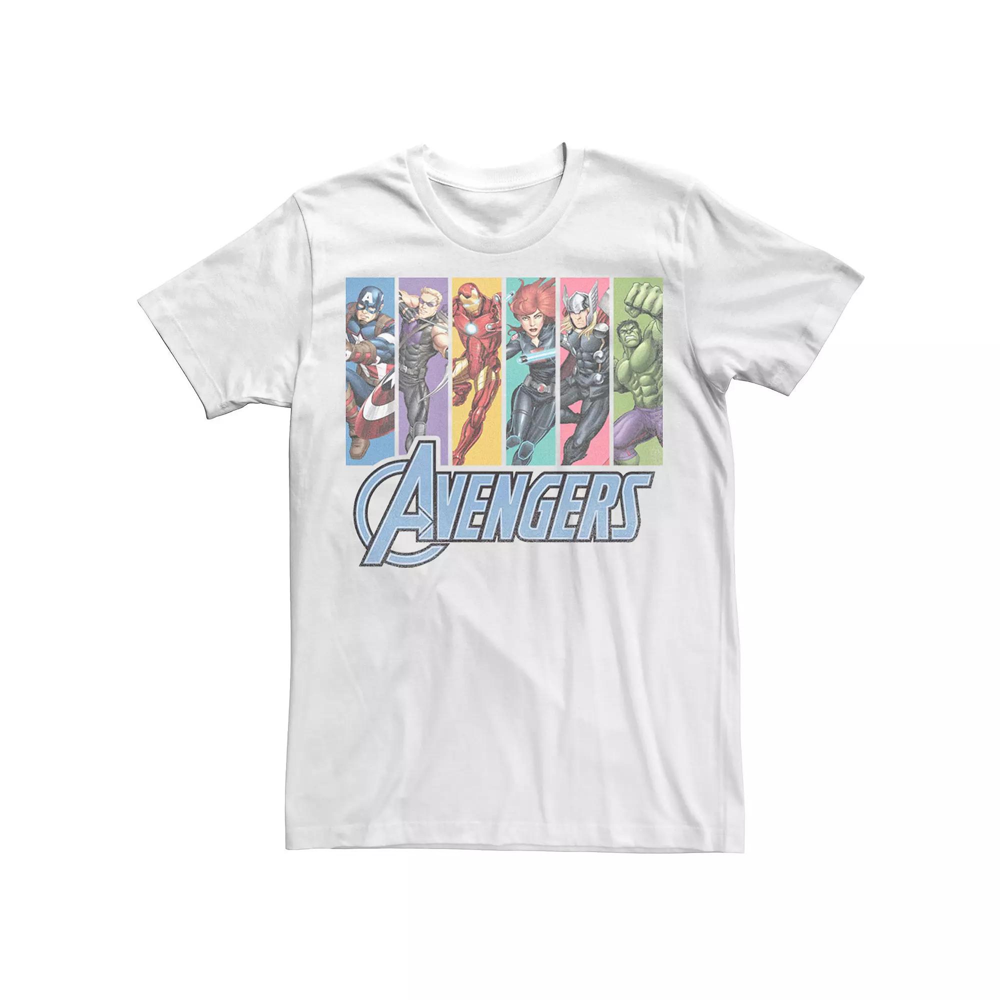 Men's Marvel Avengers Unite Pane Tee, Size: Small, White Product Image