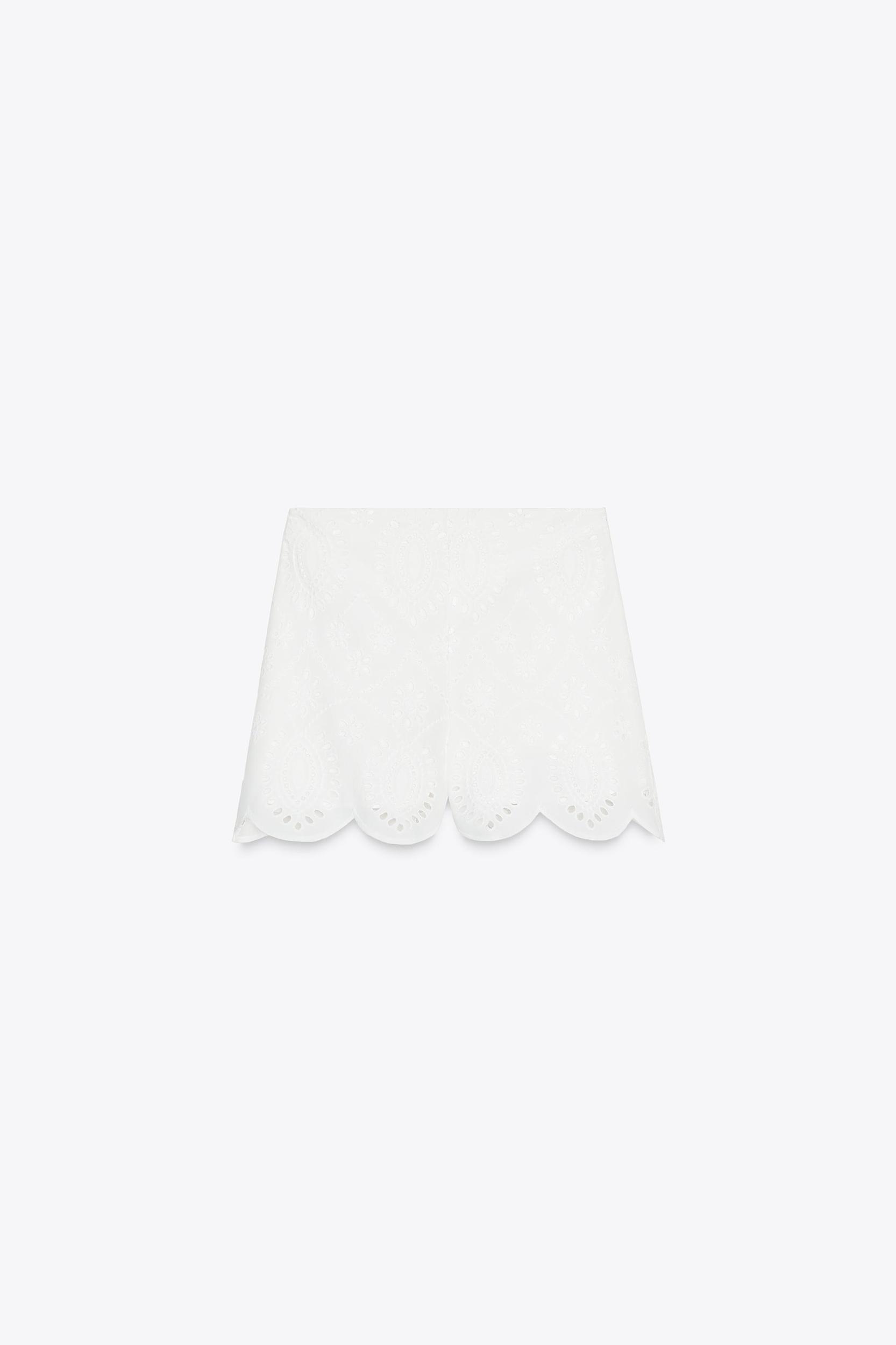 PERFORATED EMBROIDERY SHORTS Product Image