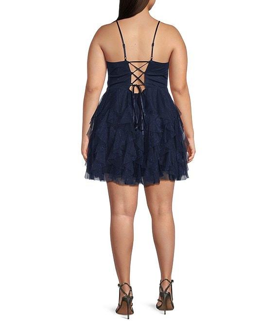 Pear Culture Plus Size V-Neck Sleeveless Plunge Corks Dress Product Image