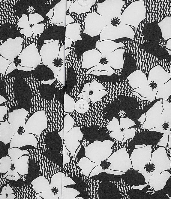 Murano Black White Cabana Woven Top Product Image