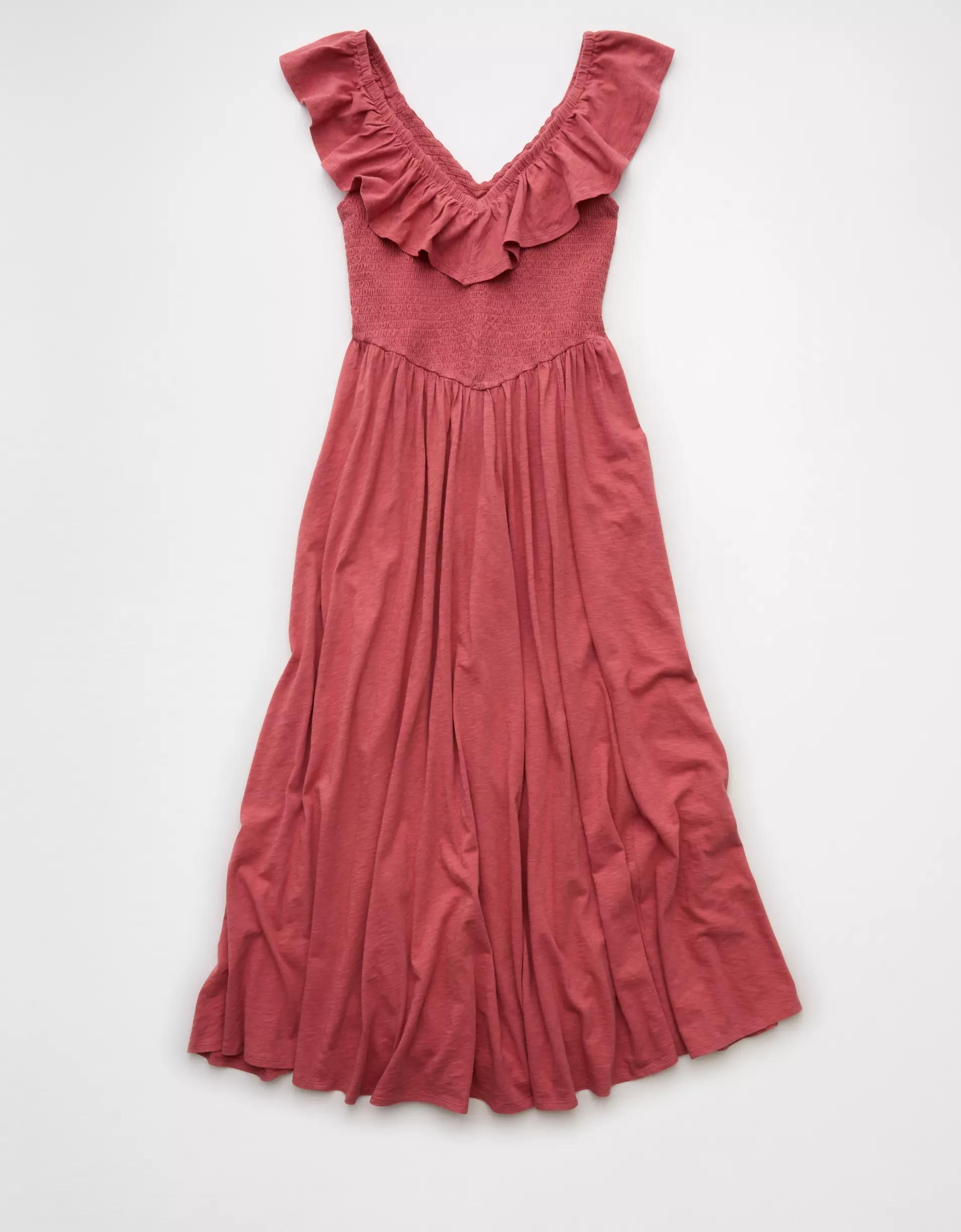 AE Sunchaser Knit Drop Waist Midi Dress Product Image