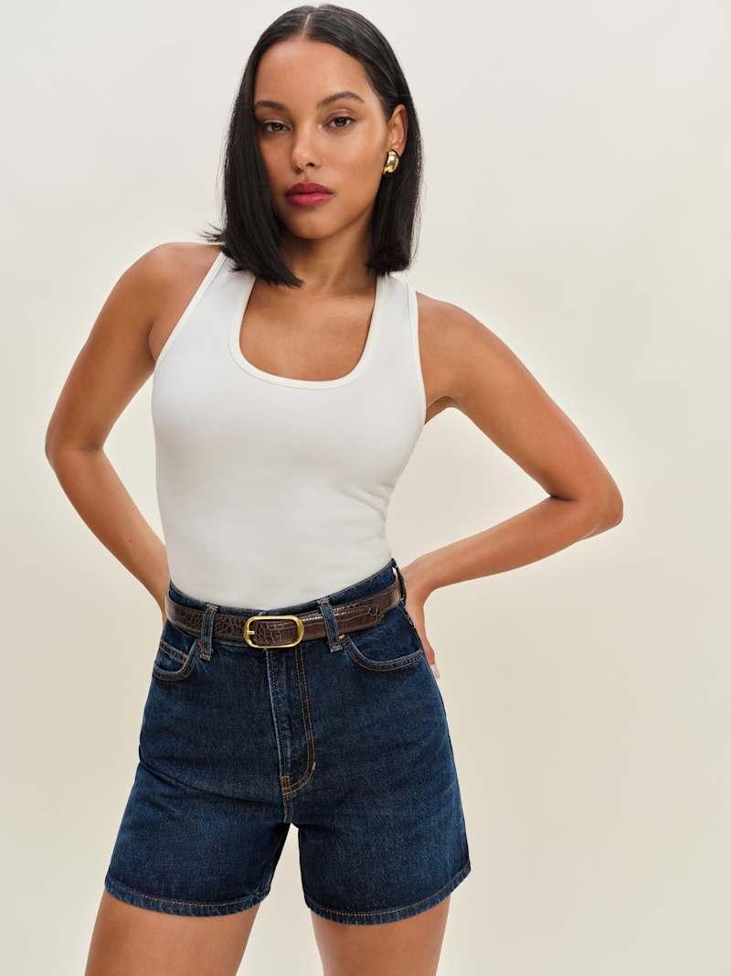 Saige High Rise 4” Jean Shorts Product Image