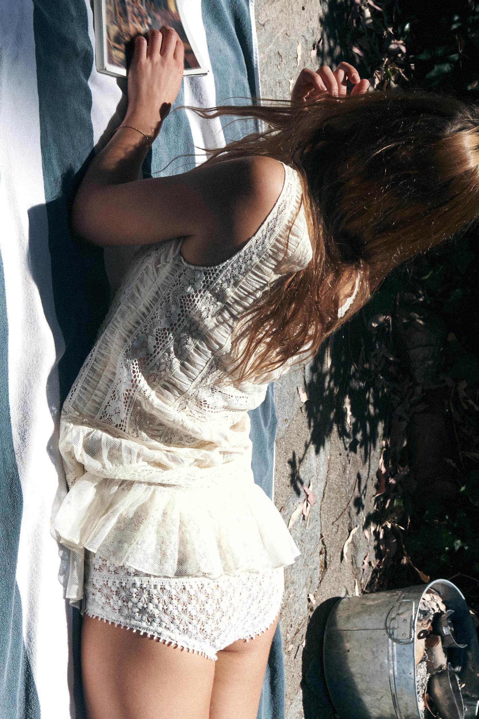 PLEATED LACE DRESS Product Image