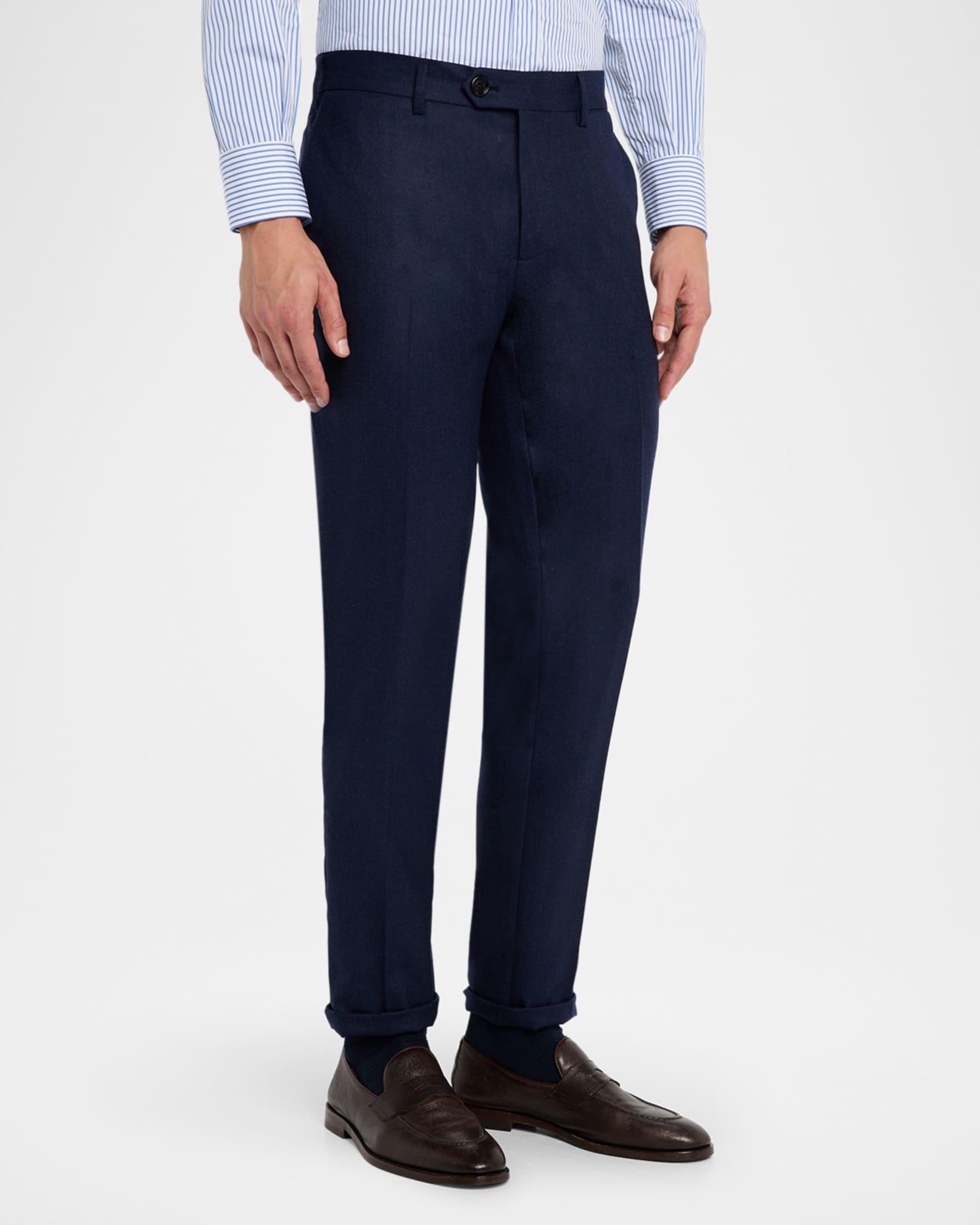 Men's Wool Flannel Flat-Front Pants Product Image