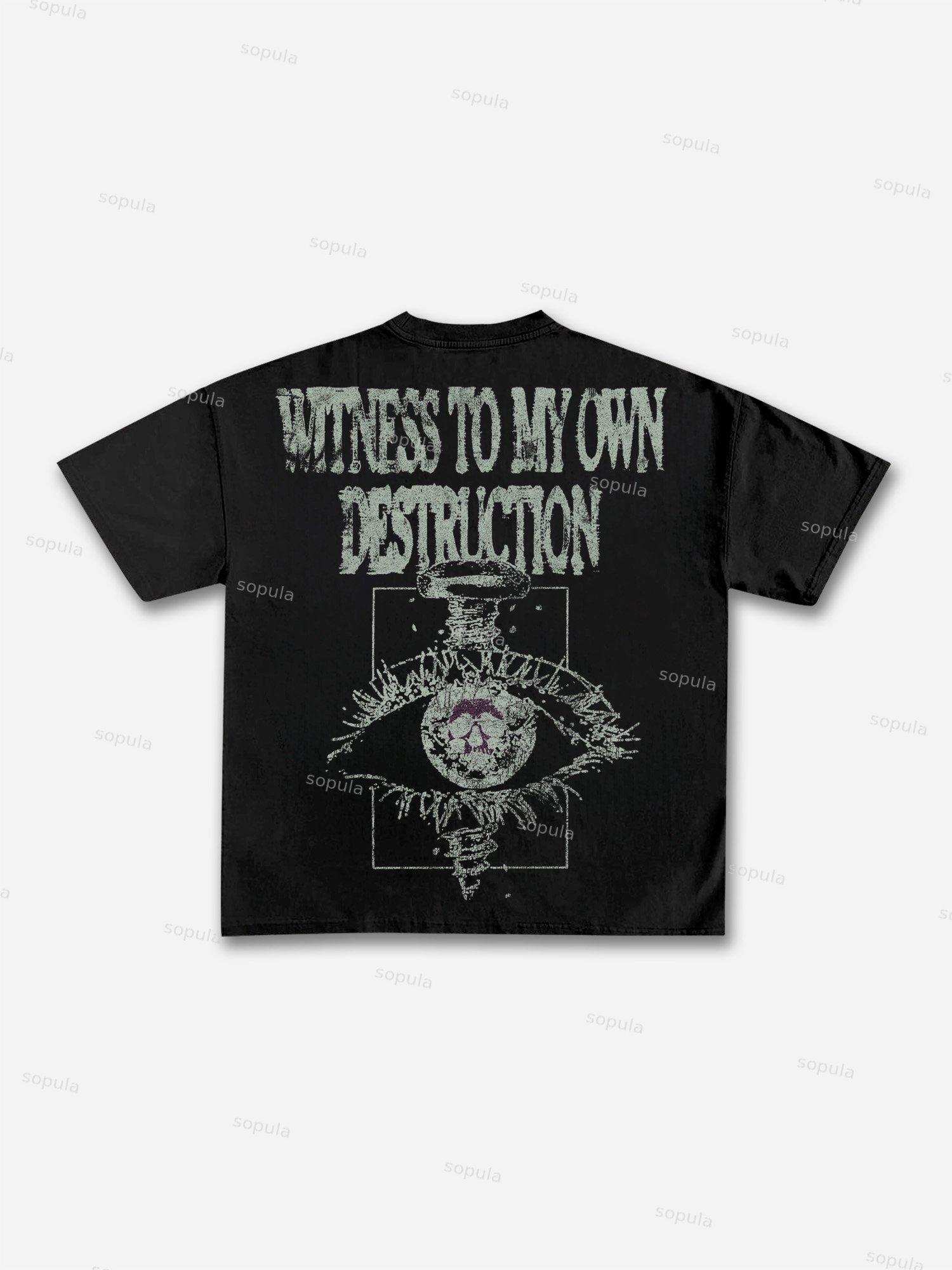 Witness To My Own Destruction Cotton T-shirt Product Image