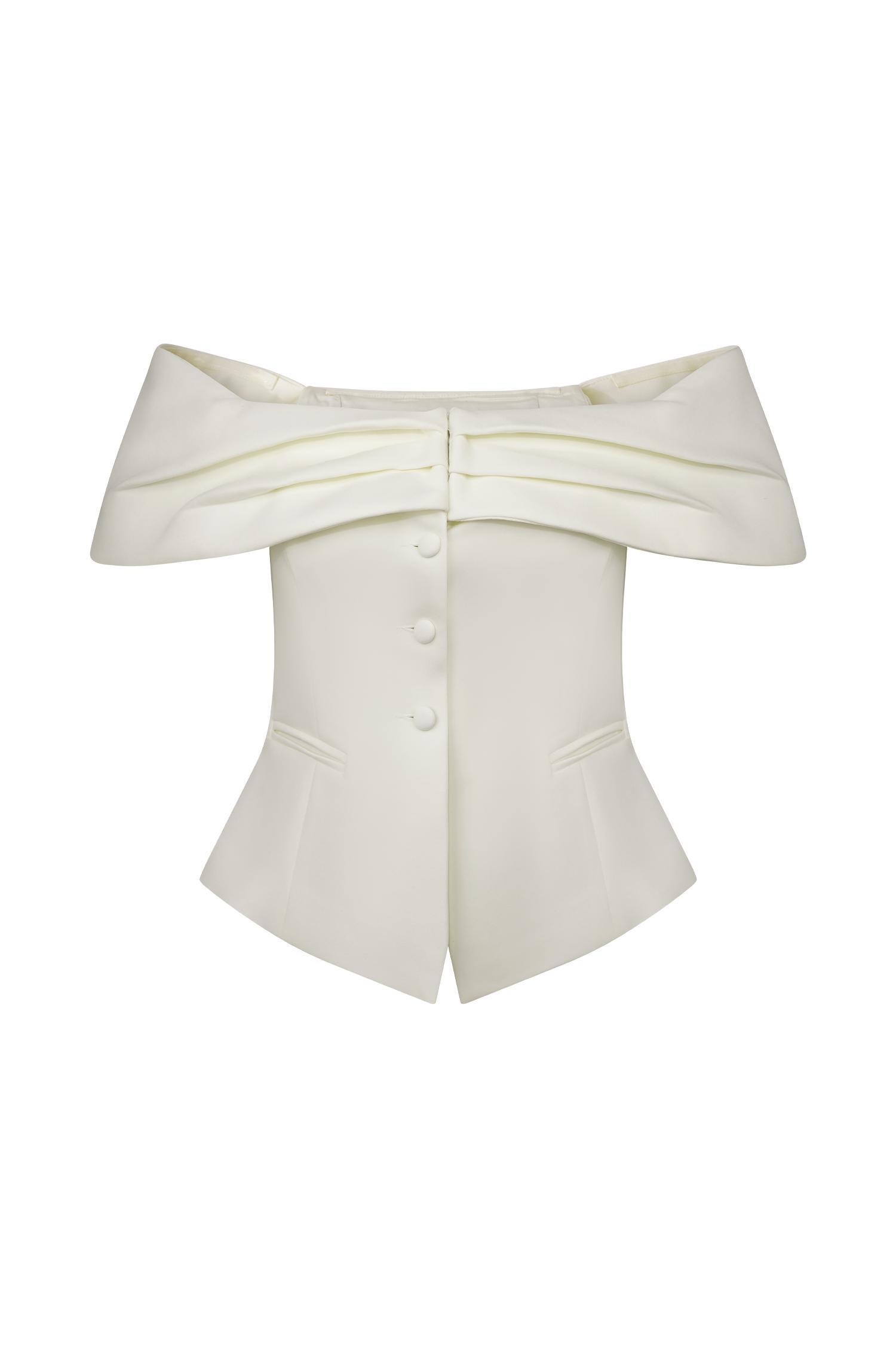 Maxime Suiting Vest - Ivory Product Image