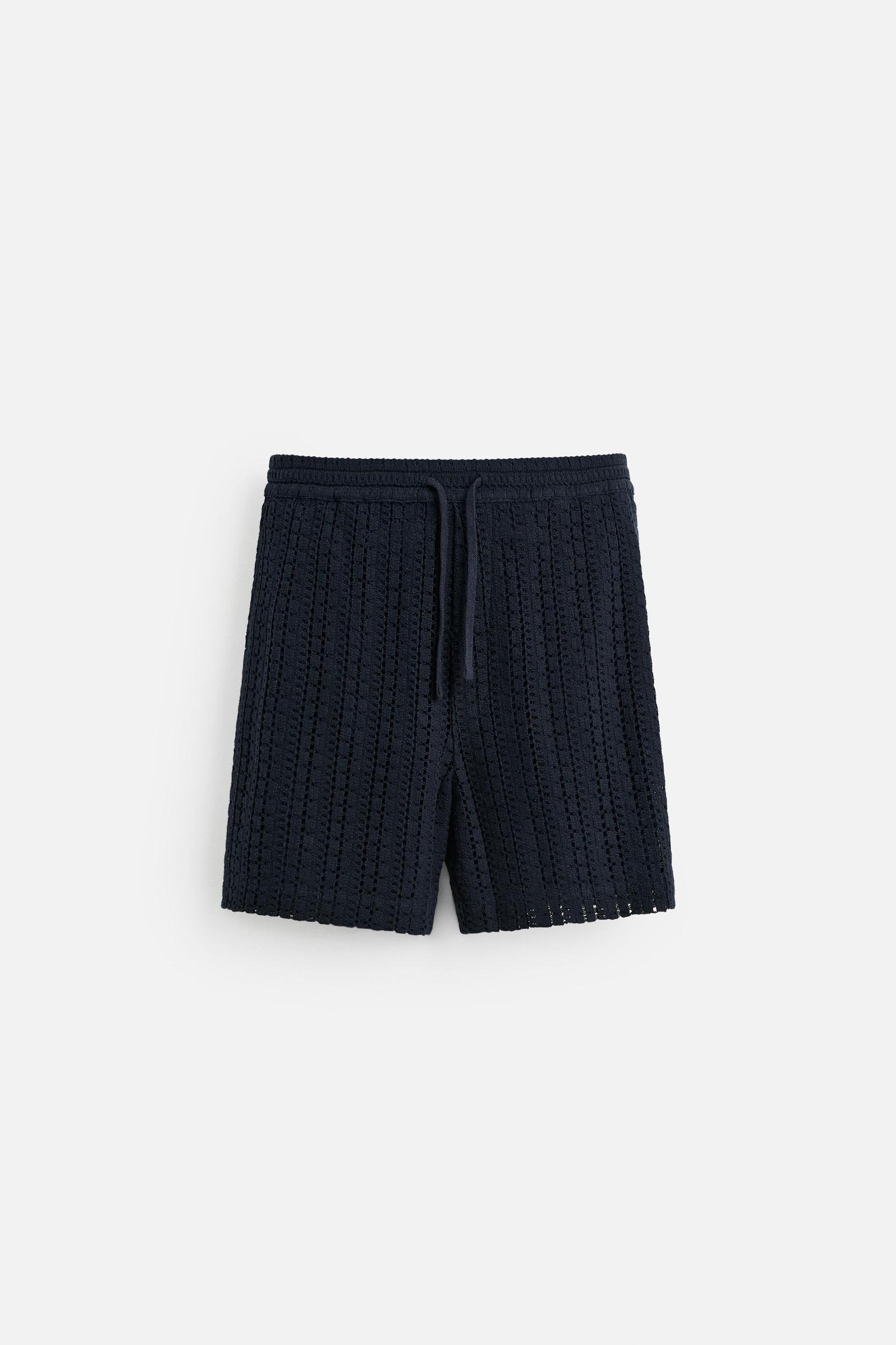 CROCHET TEXTURED SHORTS Product Image