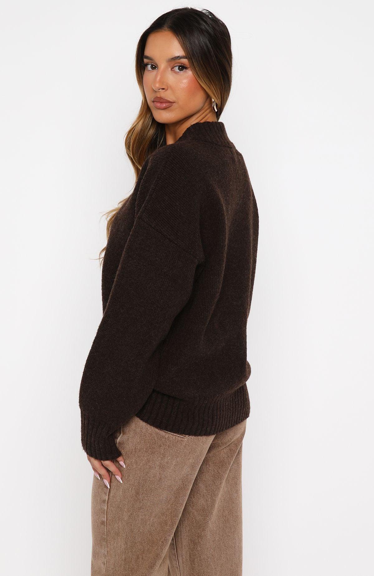 Unbreakable Bond Knit Jacket Chocolate Product Image