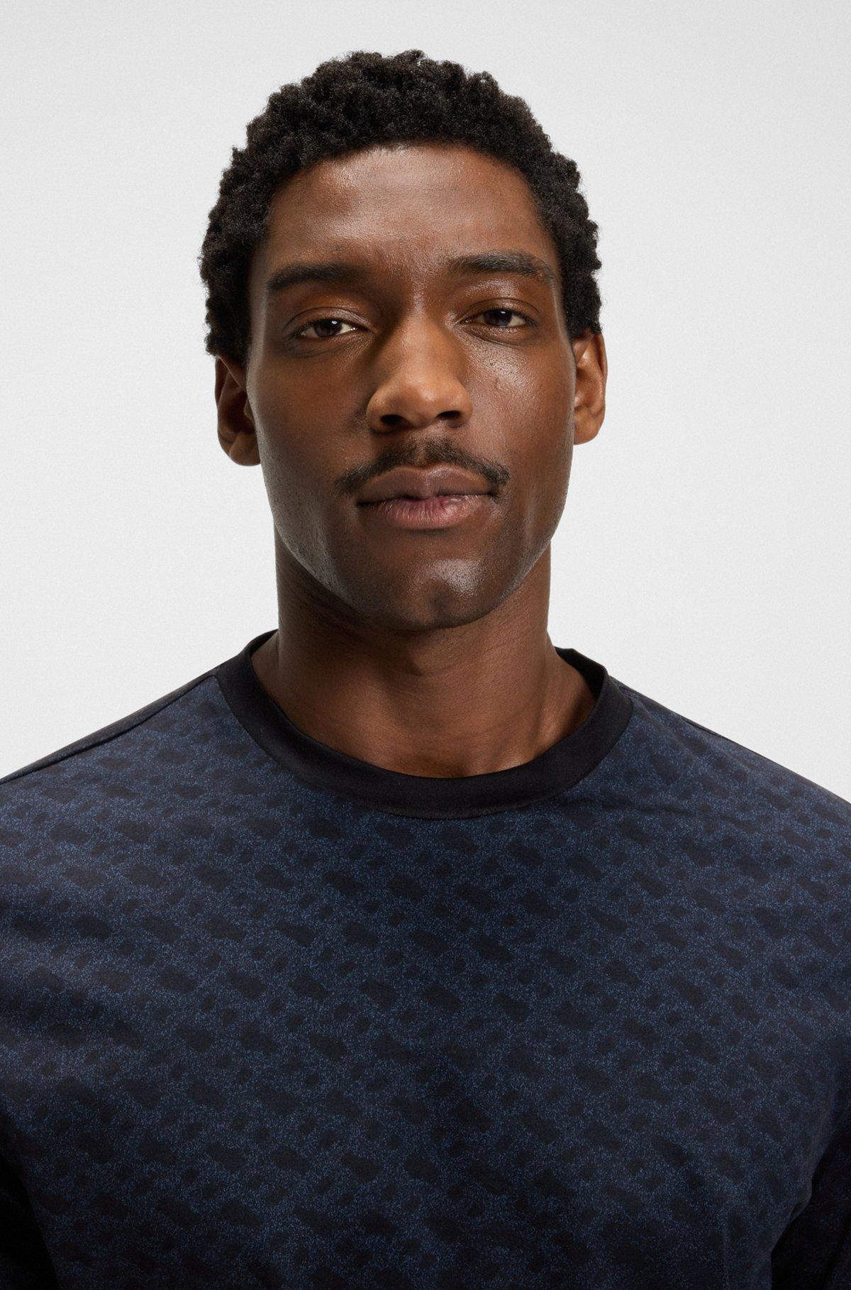 Cotton T-shirt with all-over printed monograms Product Image