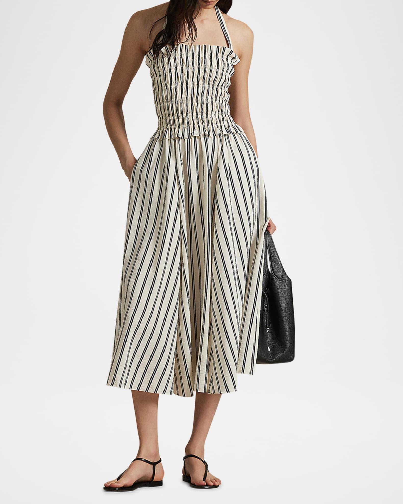 Striped Silk-Blend Dress Product Image
