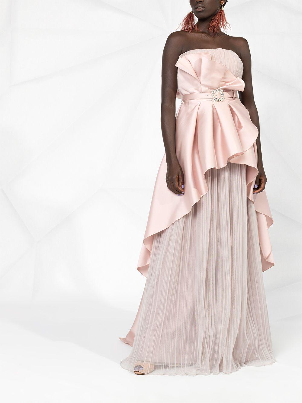 ruffled bustier dress Product Image