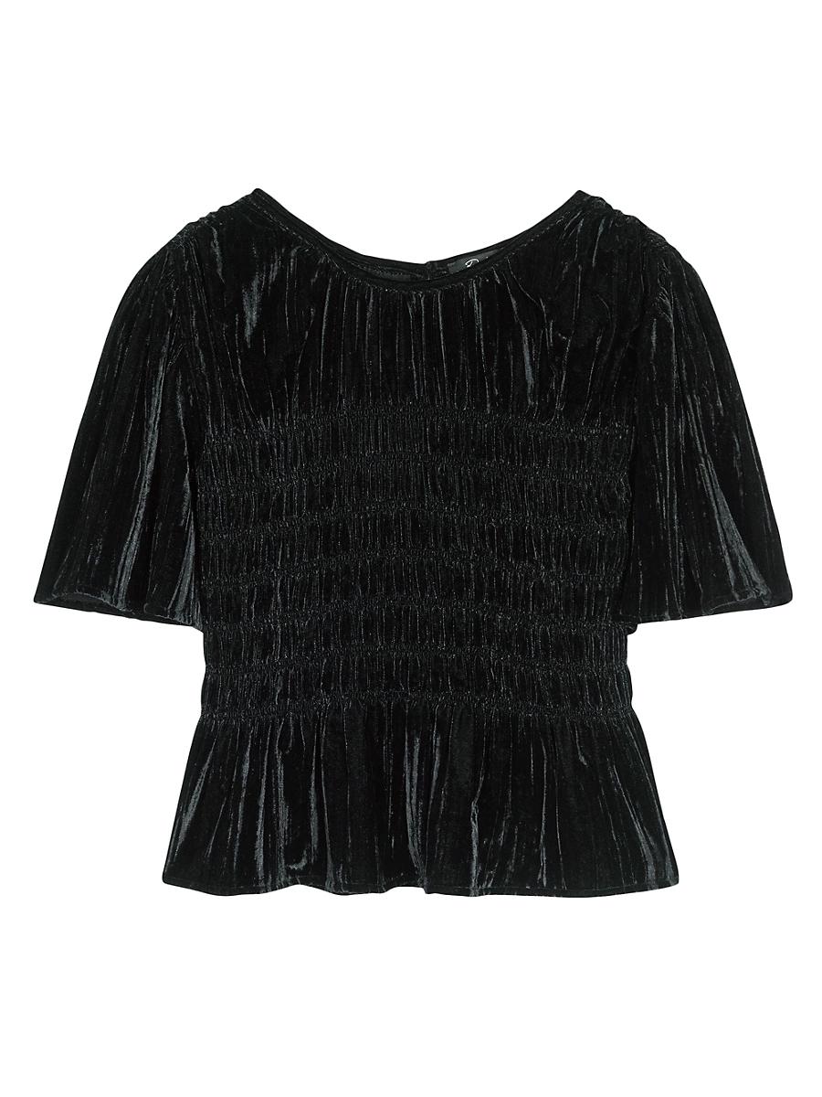 Womens Rosie Crinkled Velvet Top Product Image