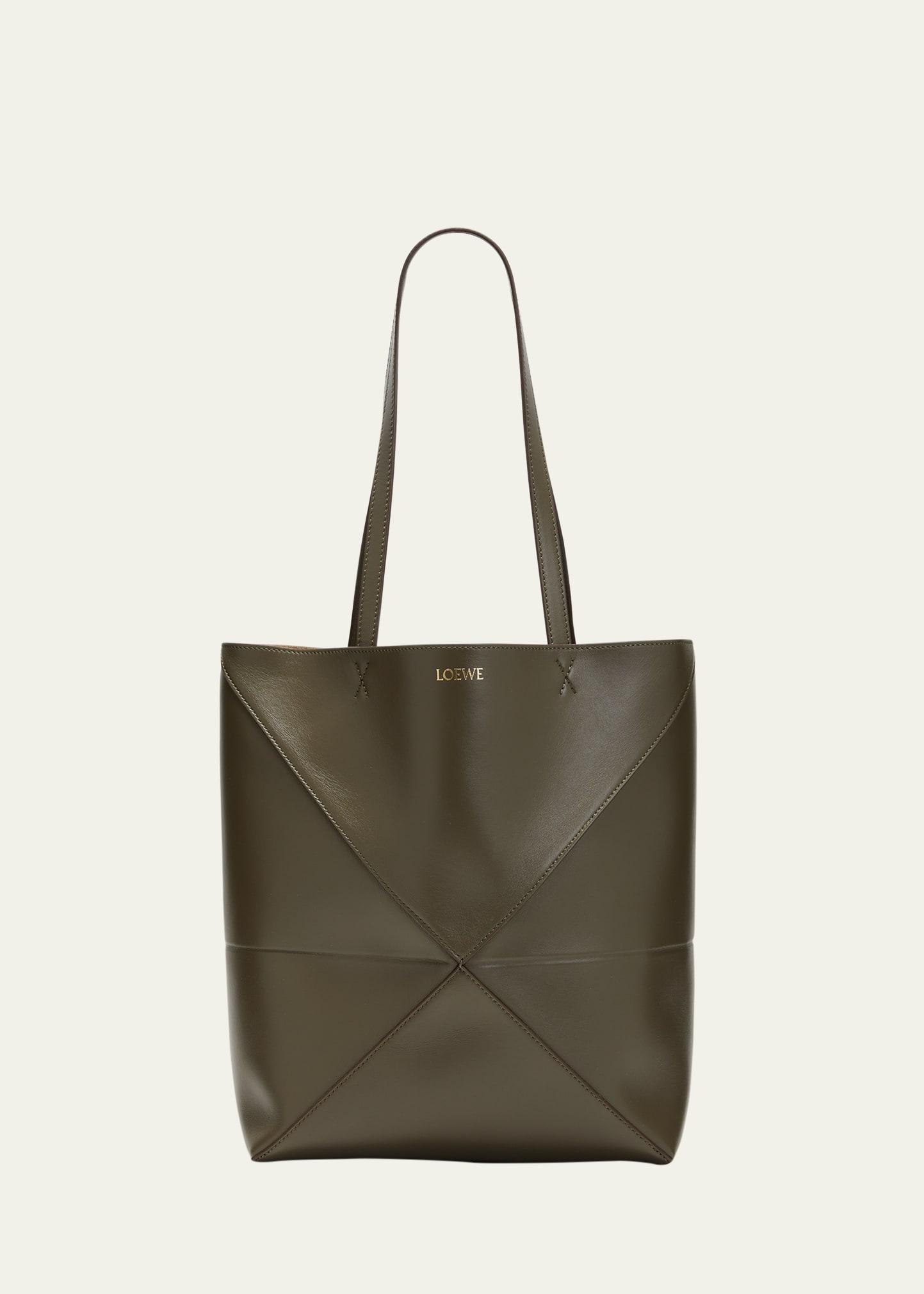 Puzzle Fold Medium Tote Bag in Shiny Leather Product Image