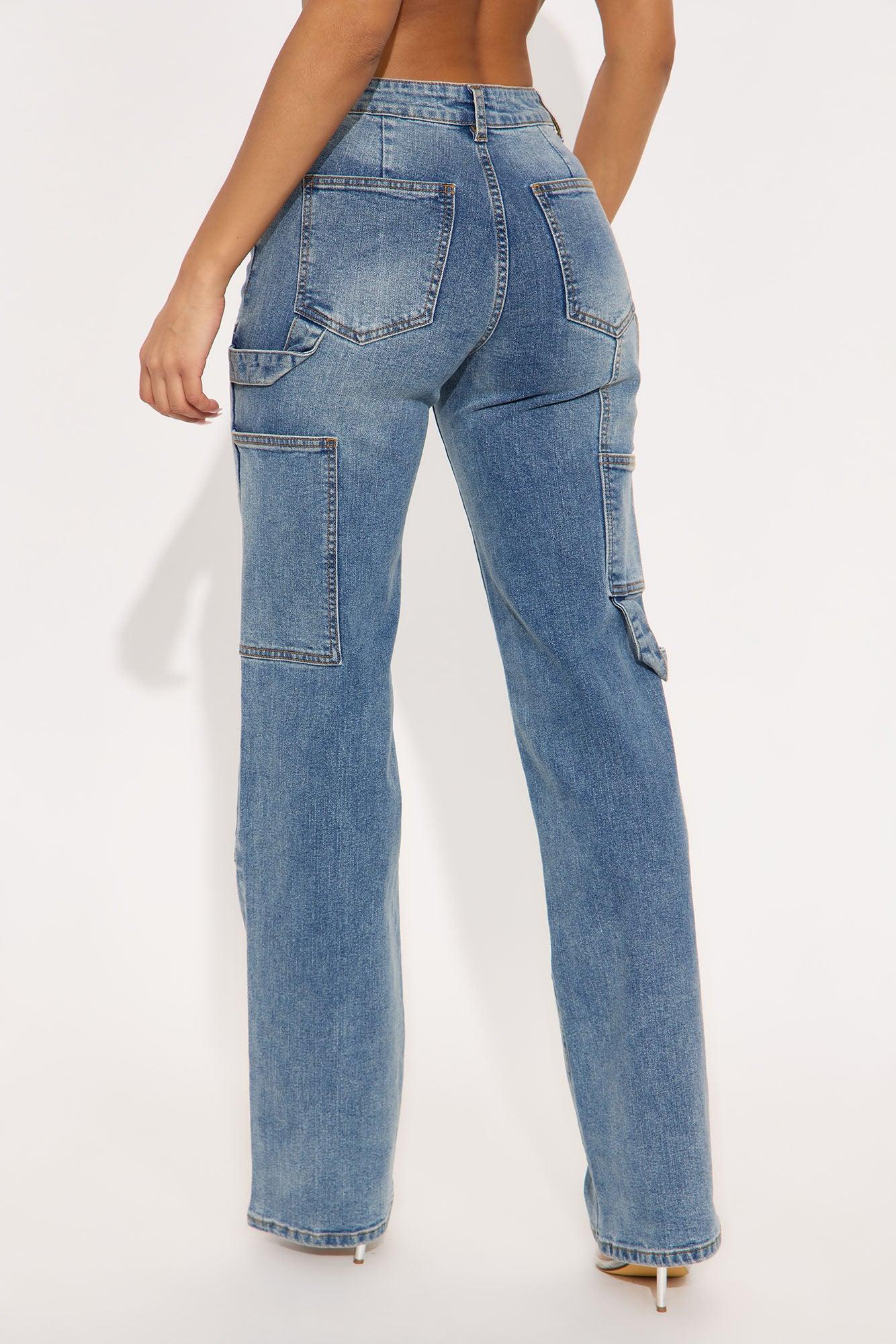 Carlisle Carpenter Stretch Straight Leg Jeans - Medium Wash Female Product Image
