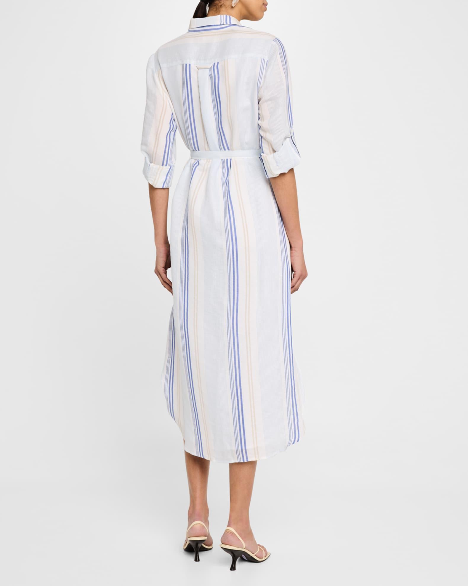 Alex Striped A-Line Midi Shirtdress Product Image
