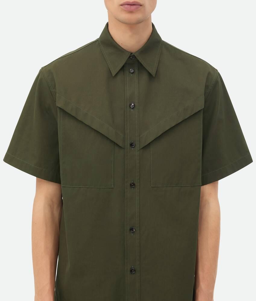 Men's Light Cotton Twill Shirt in Khaki Product Image
