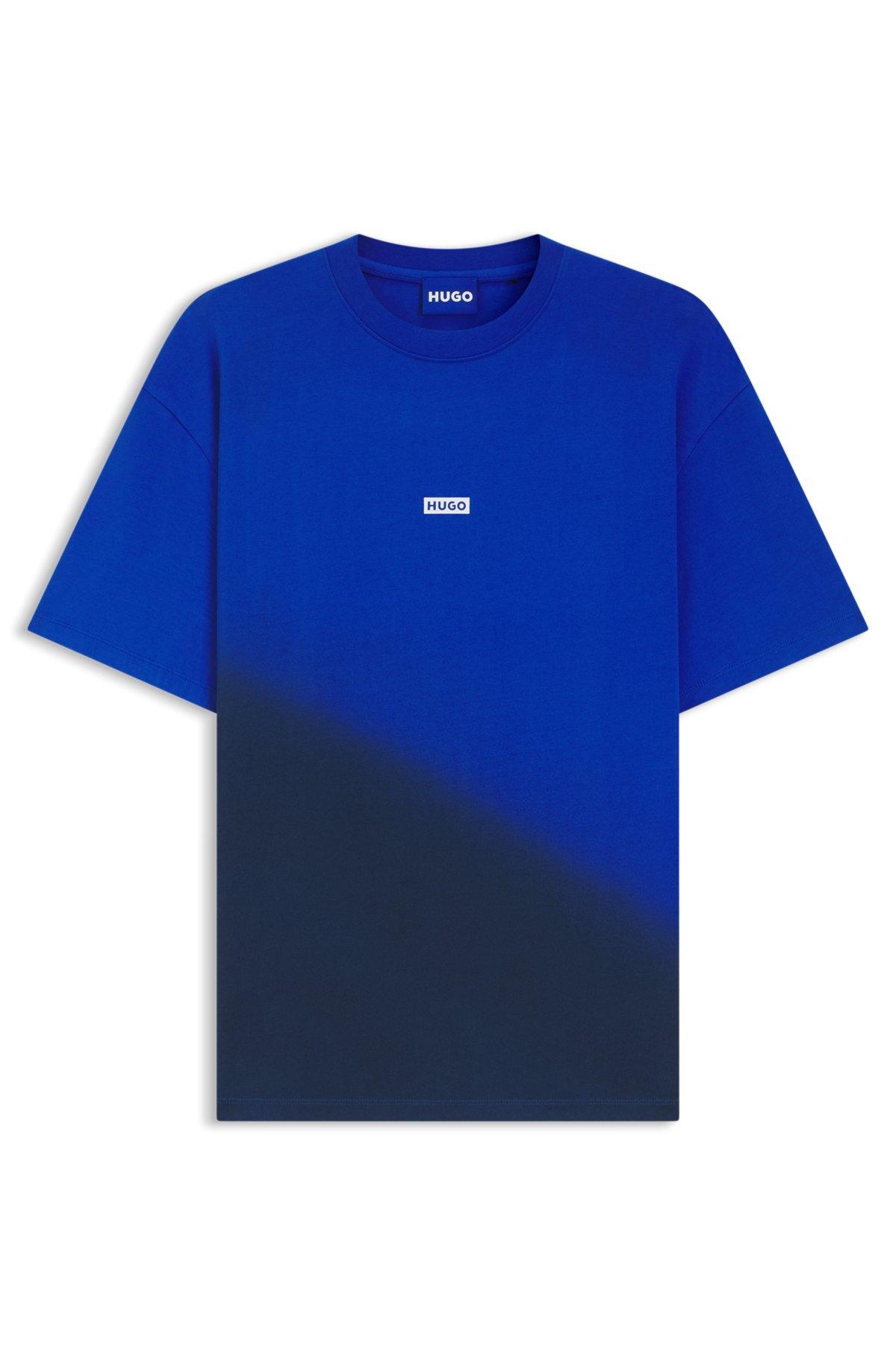 Dip-dyed logo T-shirt in cotton jersey Product Image