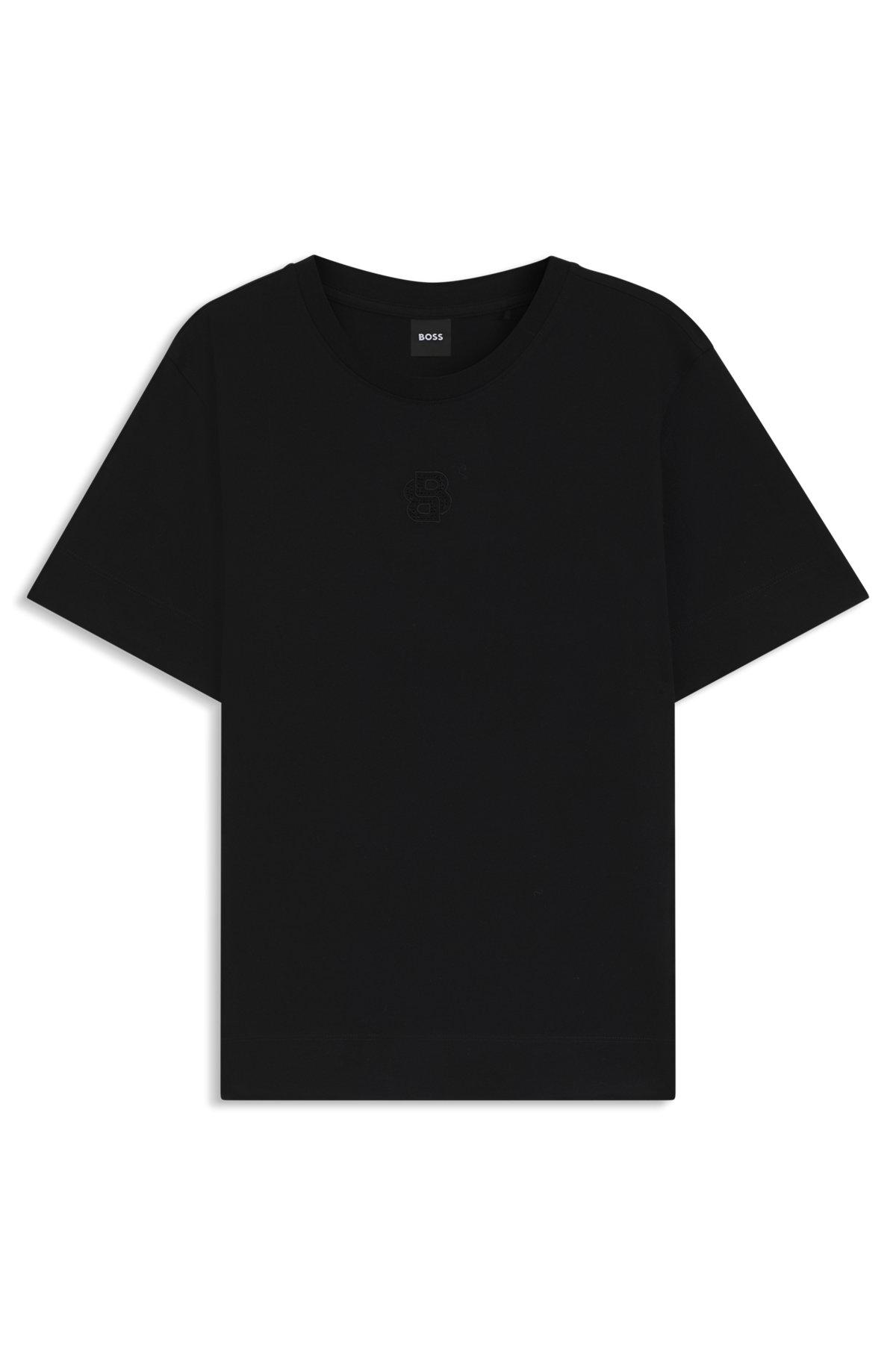 Mercerized-cotton T-shirt with Double B monogram Product Image