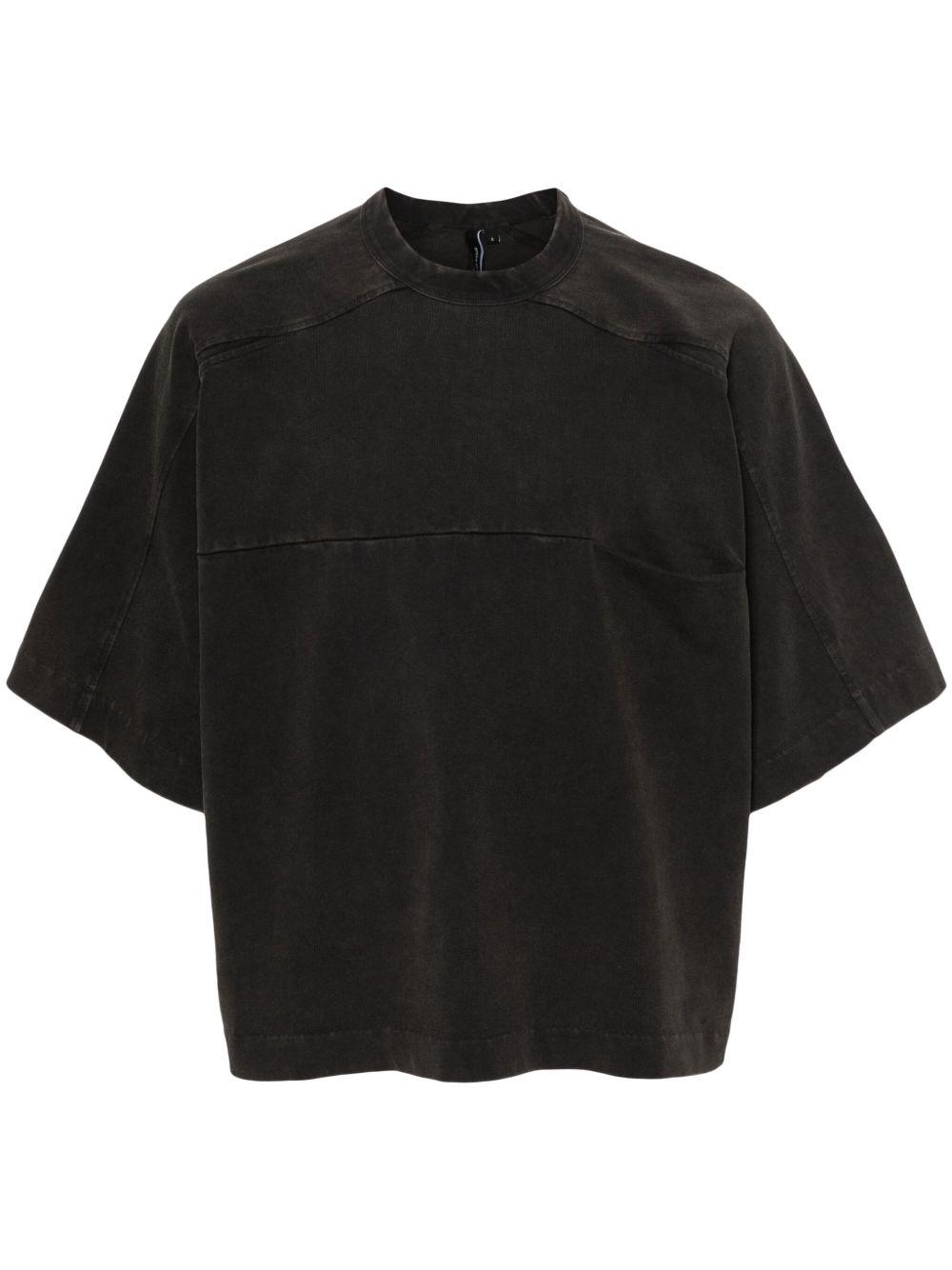 panelled organic-cotton T-shirt Product Image