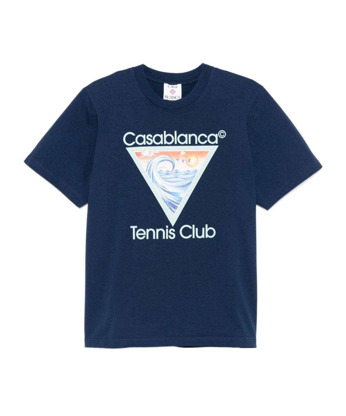 CASABLANCA Men's Tennis Club Icon Printed T-shirt In Blue Product Image