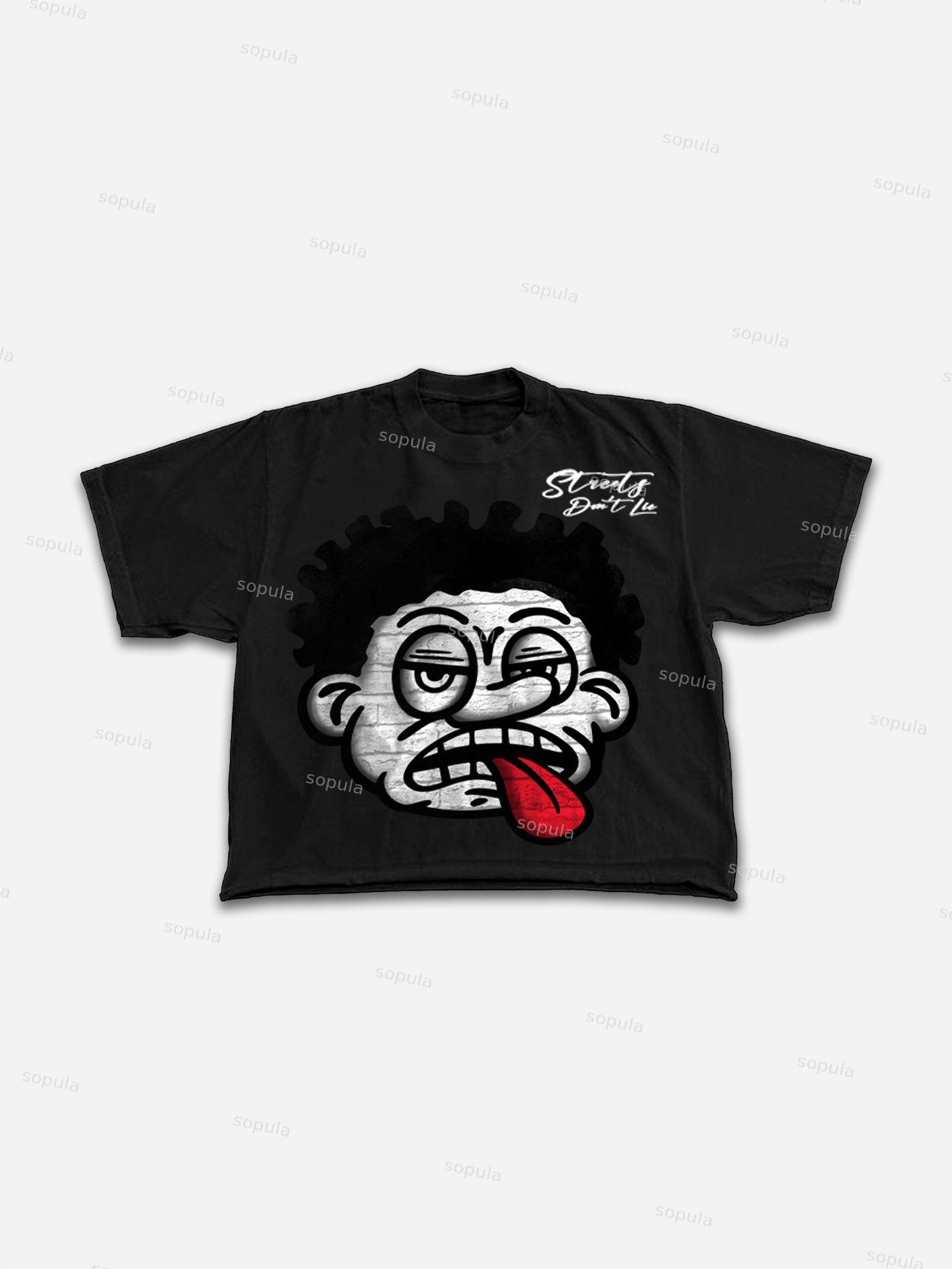 Affliction Sketch Skull Vintage Graphic Cotton T-shirt Product Image