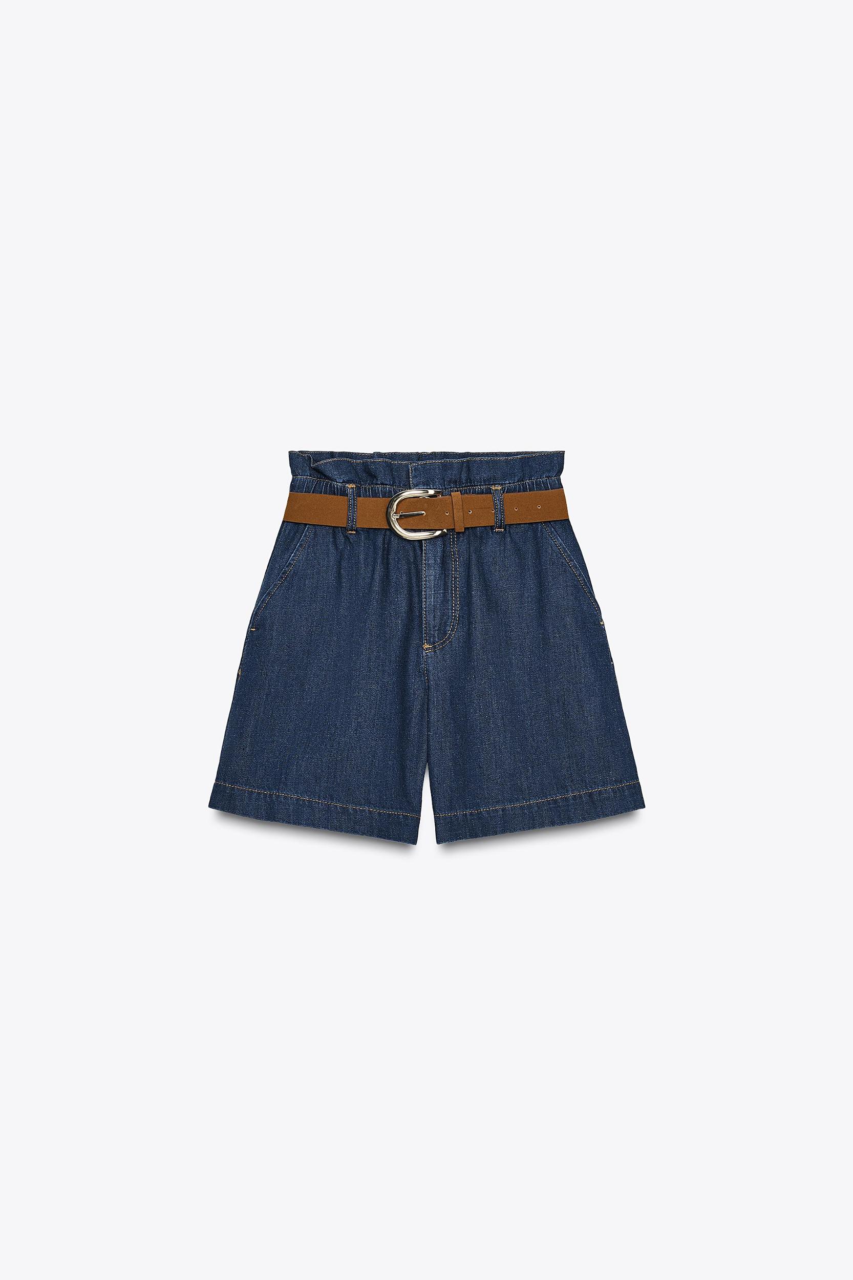 BELTED PAPER BAG SHORTS Product Image