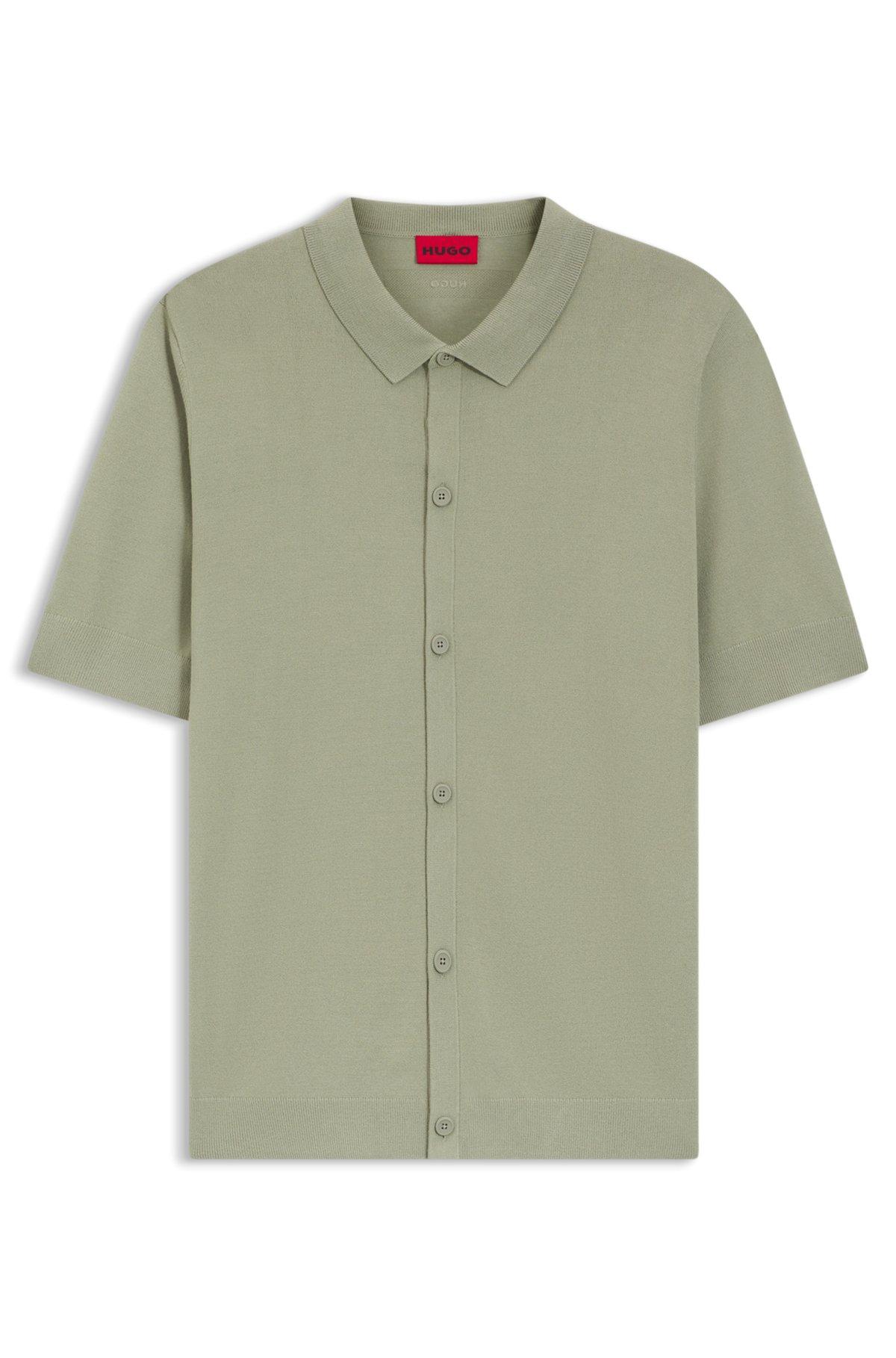 Regular-fit shirt with knitted structure Product Image