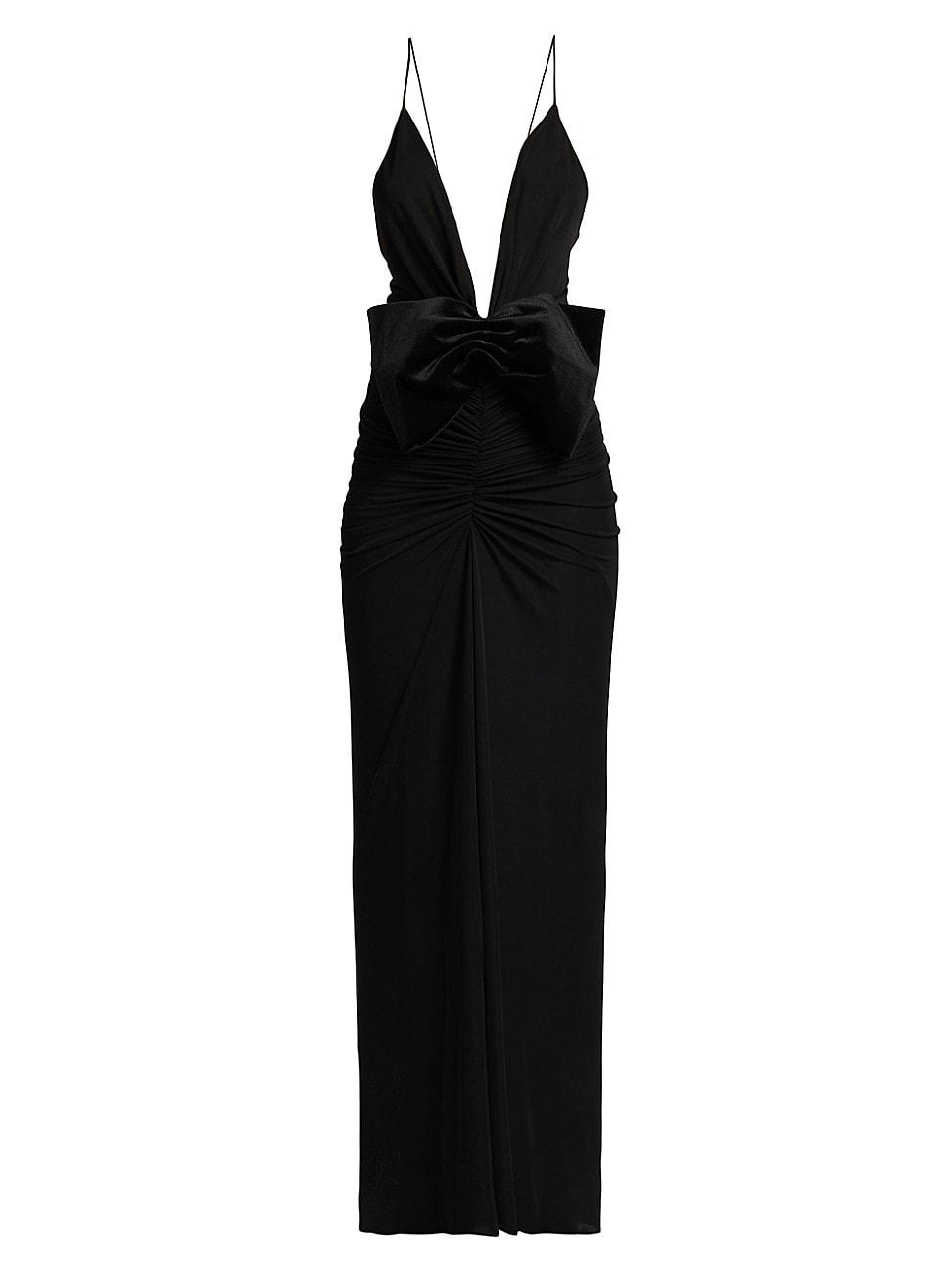 Womens Valeria Plunge Jersey Column Gown Product Image