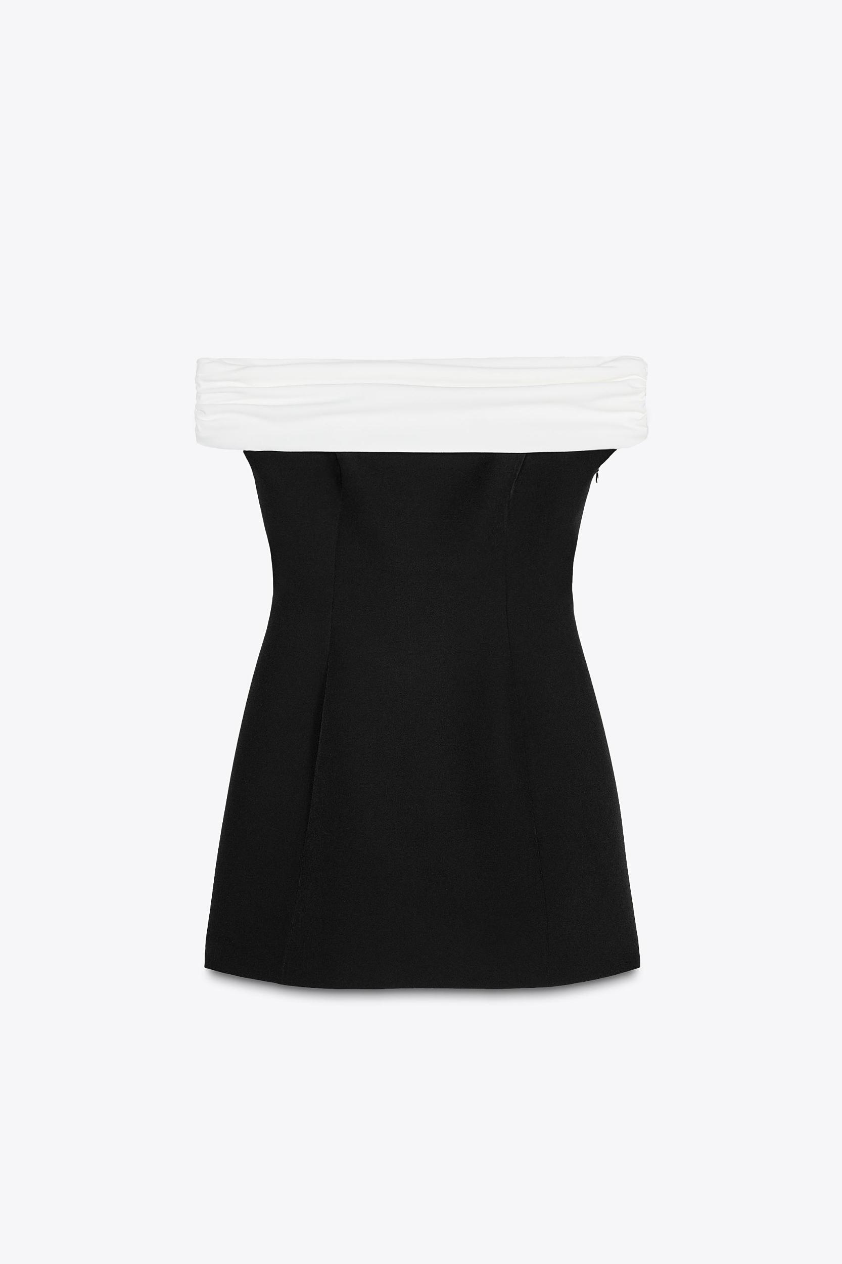 CONTRAST STRAPLESS DRESS Product Image