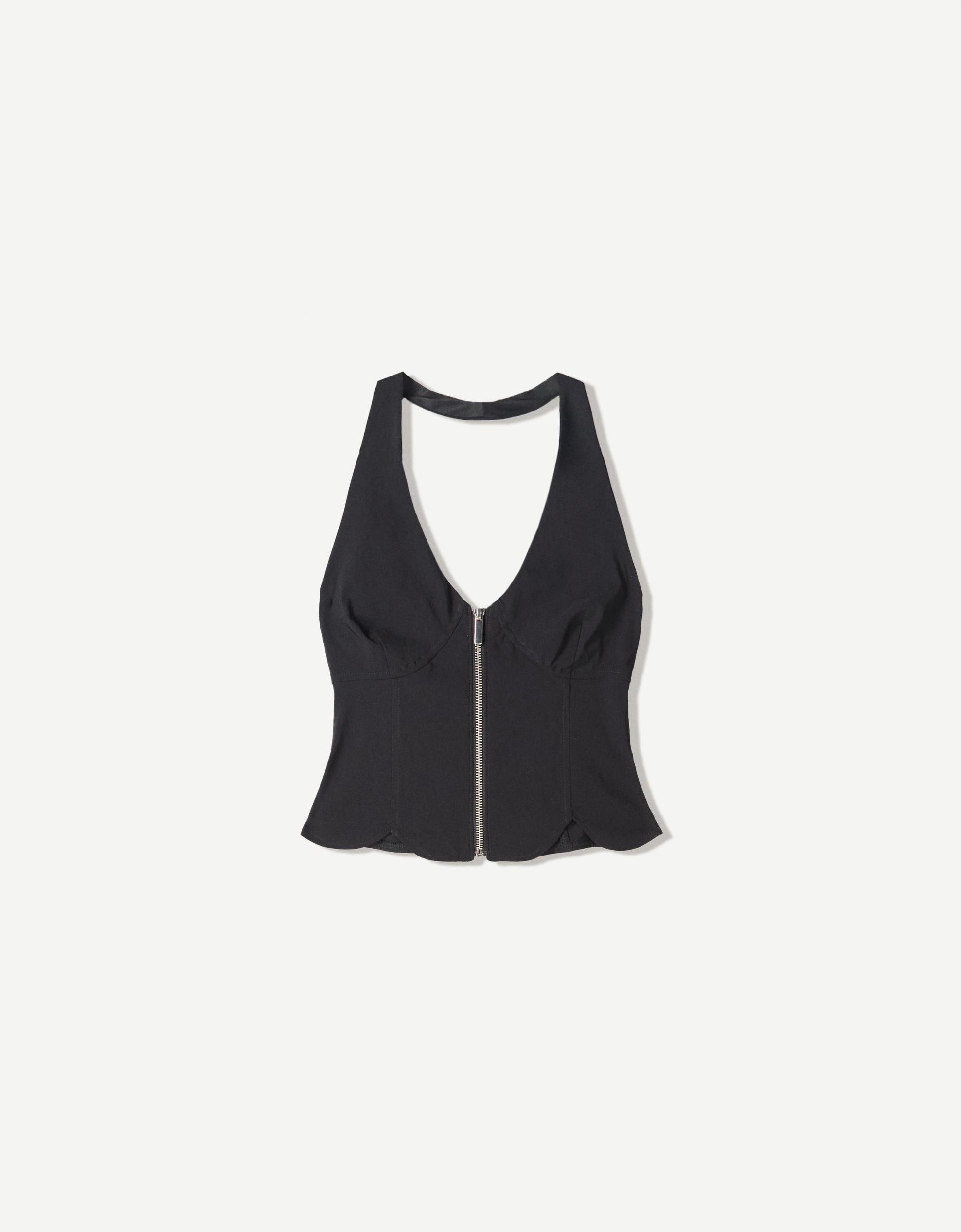 Blonde lace top with ruffles Product Image