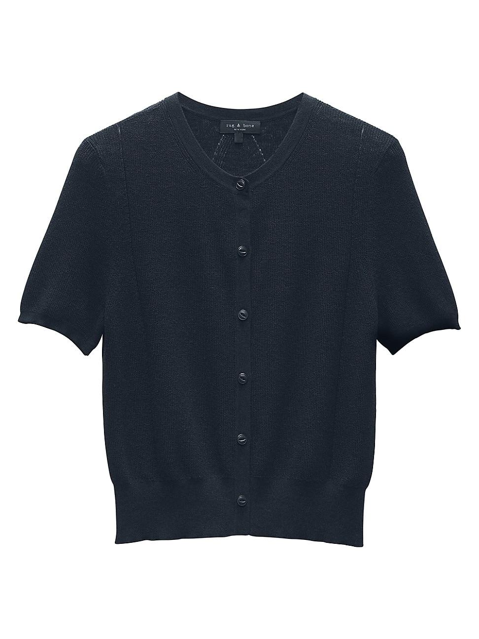 Womens Dina Short-Sleeve Cropped Cardigan Product Image