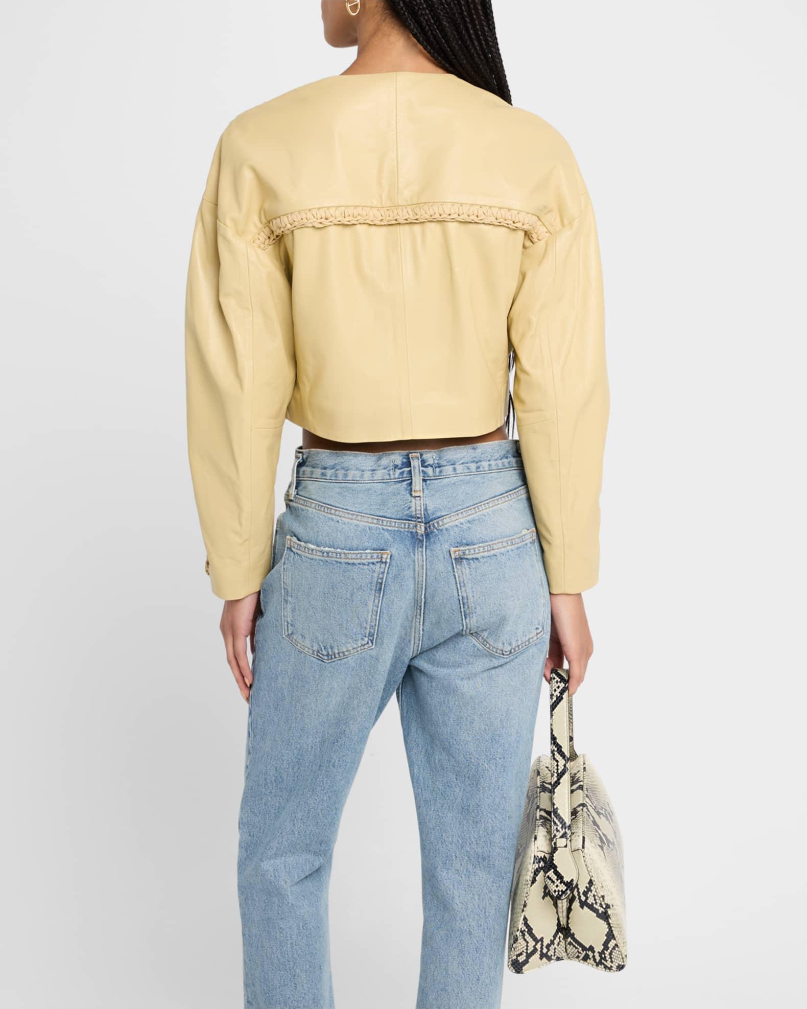 Lonis Crop Leather Jacket Product Image