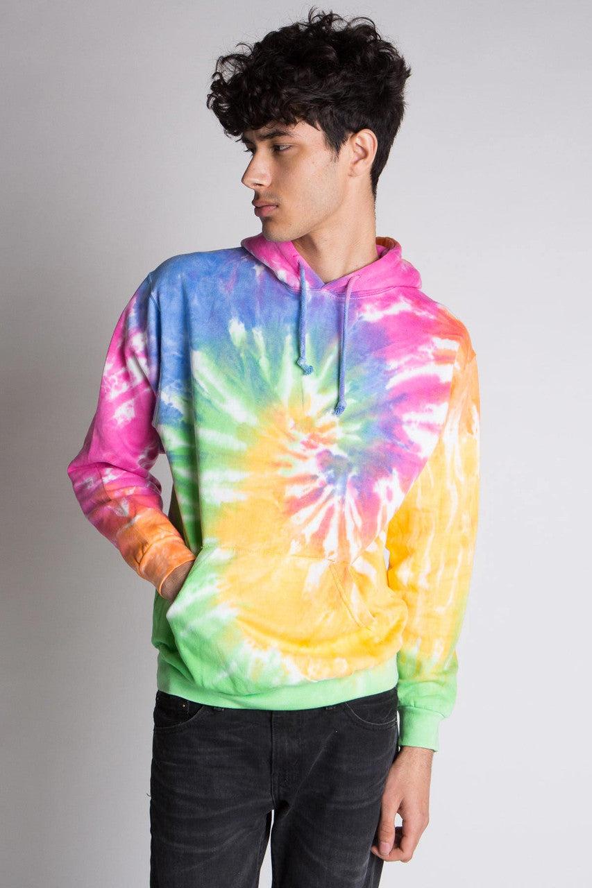 Pastel Rainbow Tie Dye Hoodie Product Image