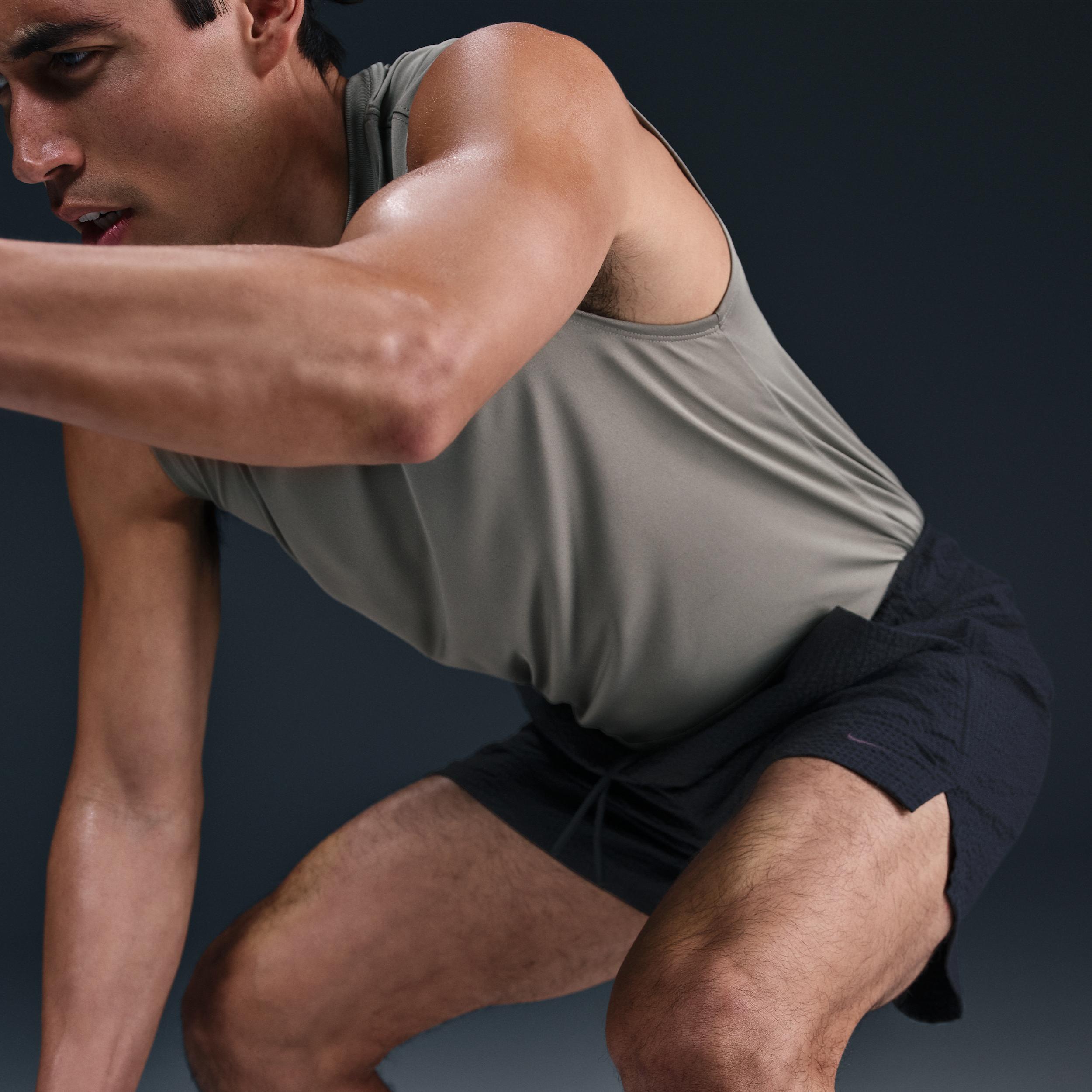 Nike Mens Unlimited Dri-FIT 5 Unlined Seersucker Versatile Shorts | HJ4091-010 Product Image