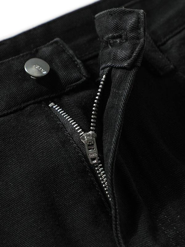 Men's Multi Tattered Design Loose Jeans Product Image