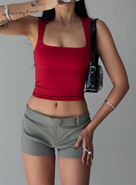 Back In Time Top Red Product Image