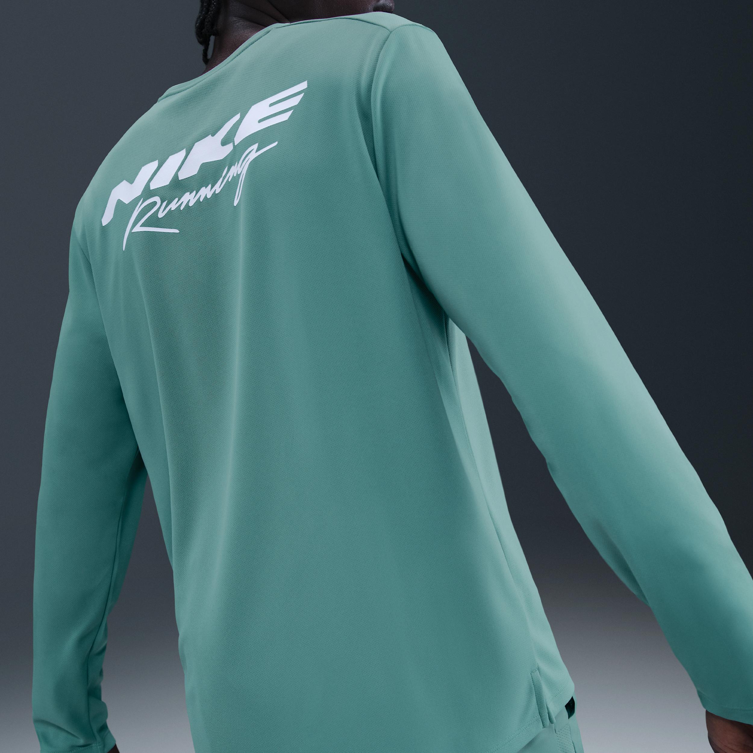 Nike Mens Miler Dri-FIT UV Long-Sleeve Running Top | HV2660-017 Product Image