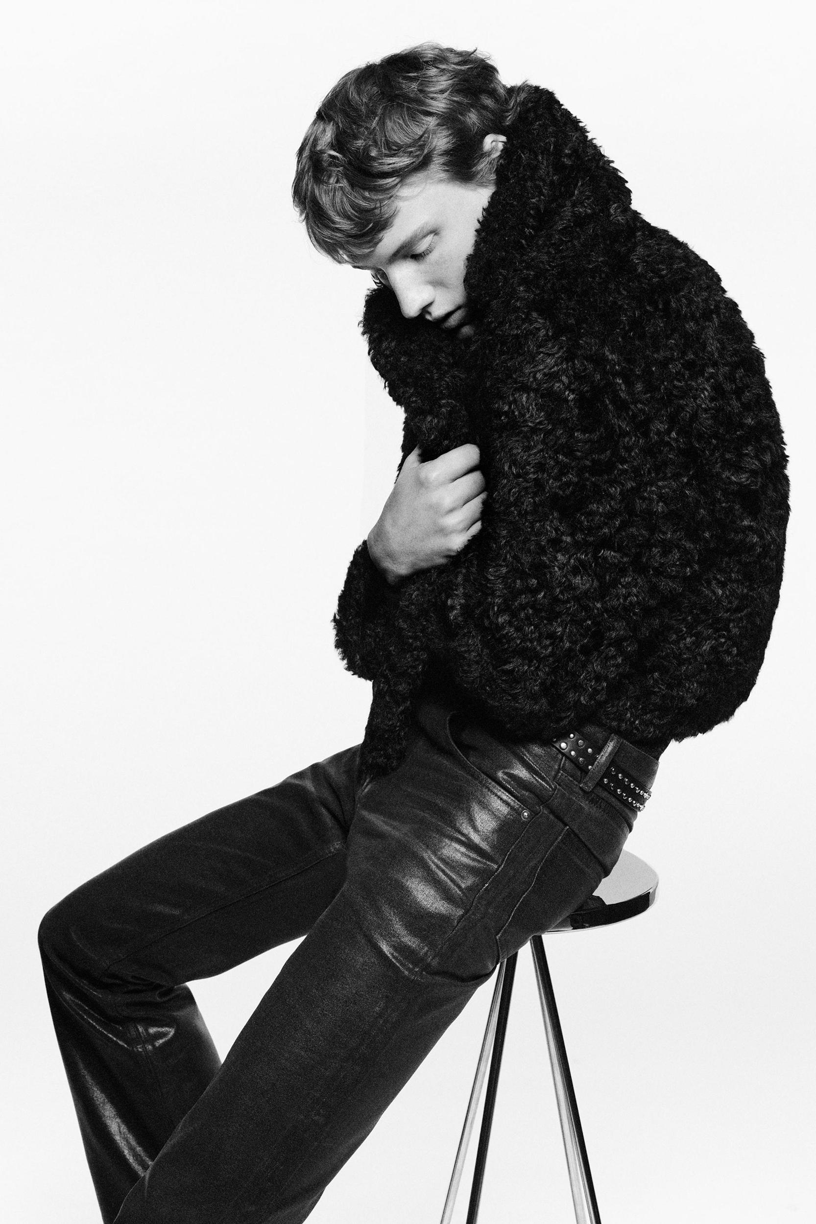 LUDOVIC DE SAINT SERNIN x ZARA REVERSIBLE DOUBLE FACED FAUX LEATHER JACKET Product Image