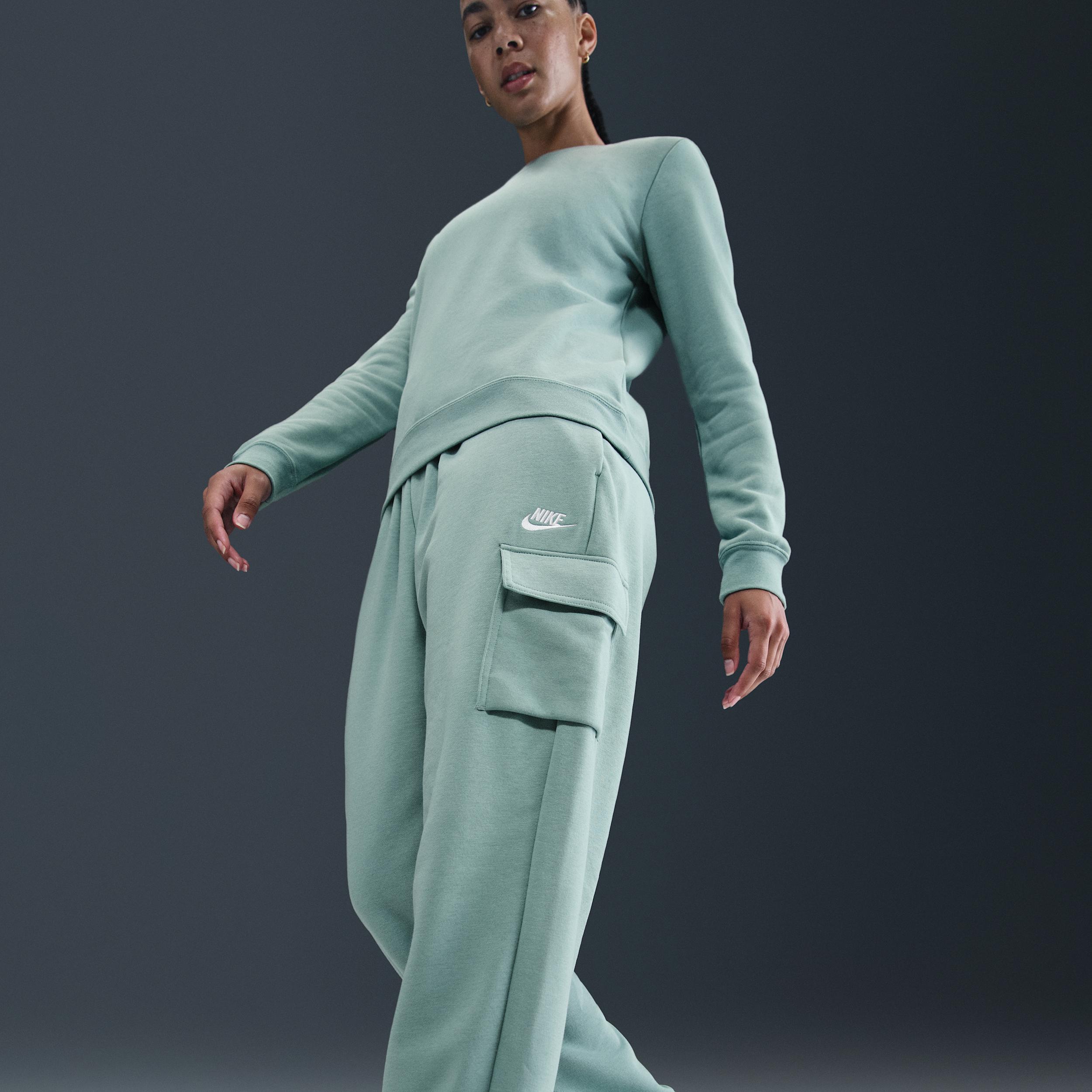 Womens Nike Sportswear Club Fleece Mid-Rise Oversized Cargo Sweatpants | DQ5196-017 Product Image